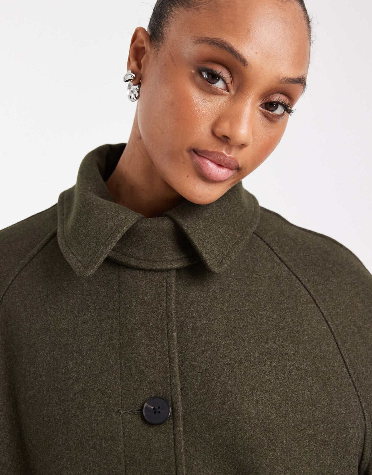 ASOS DESIGN Tall longline car coat in olive - ASOS Sample Sale