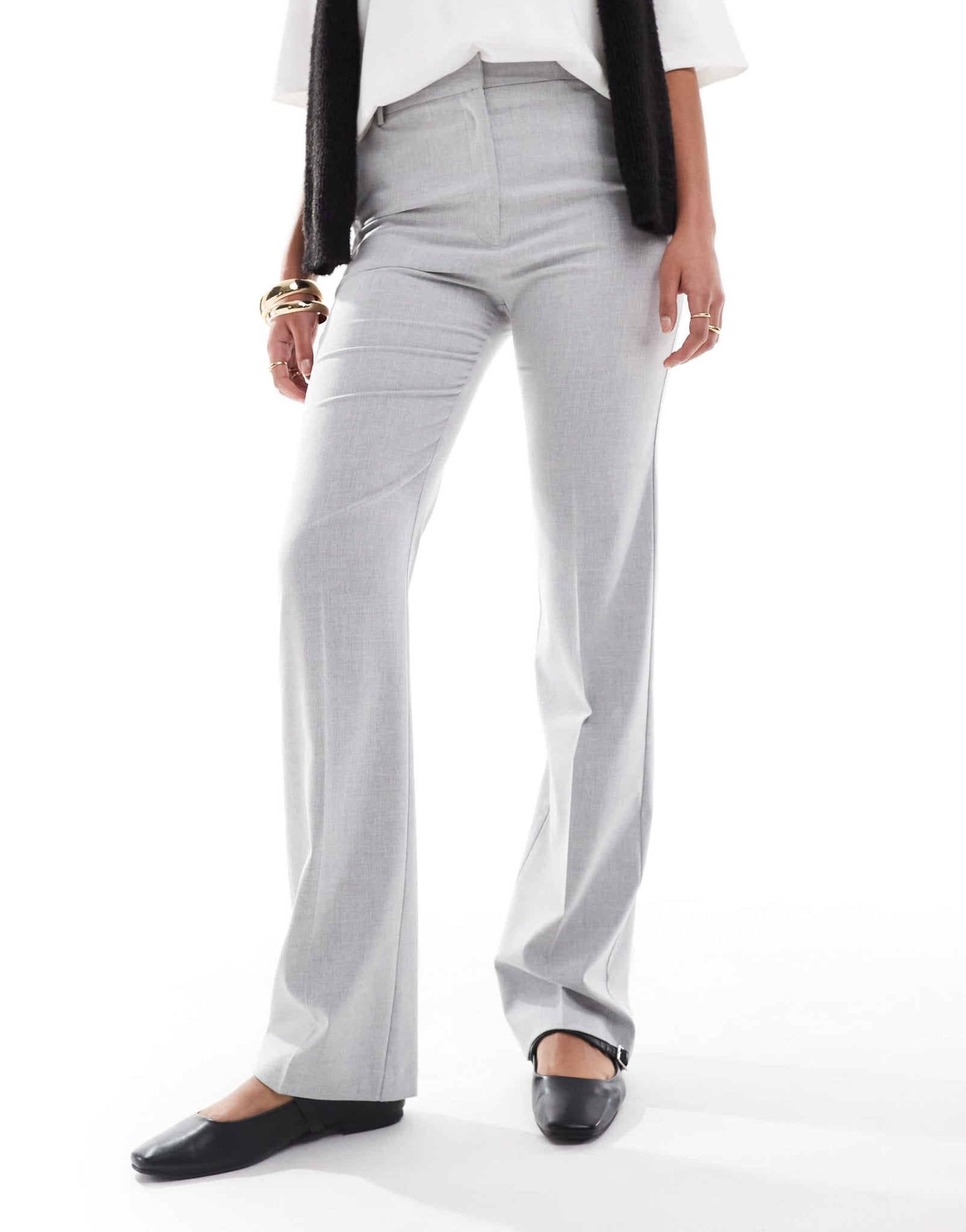 ASOS DESIGN Tall tailored slim straight trousers in light grey - ASOS Sample Sale