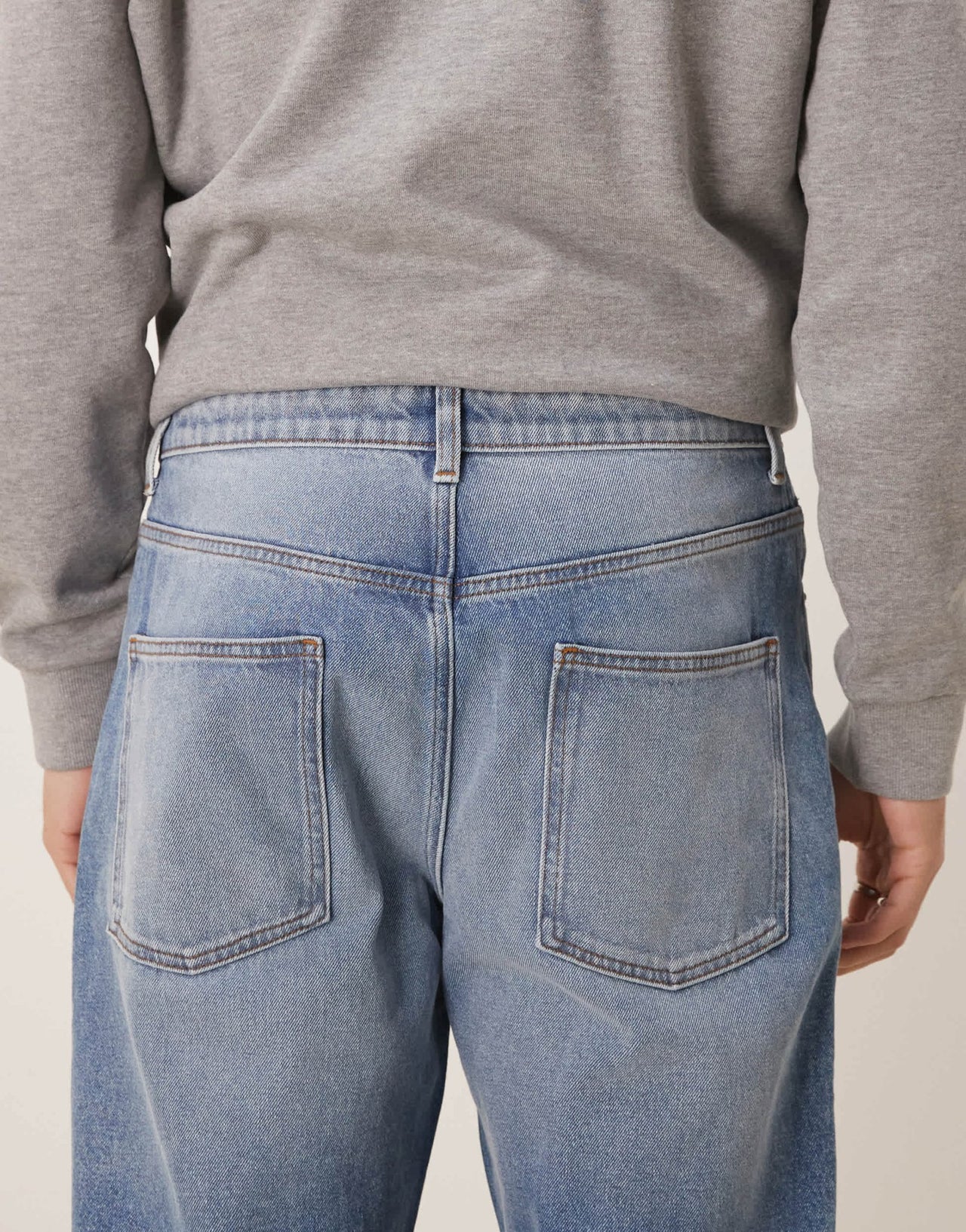 ASOS DESIGN tapered jeans in mid wash blue - ASOS Sample Sale