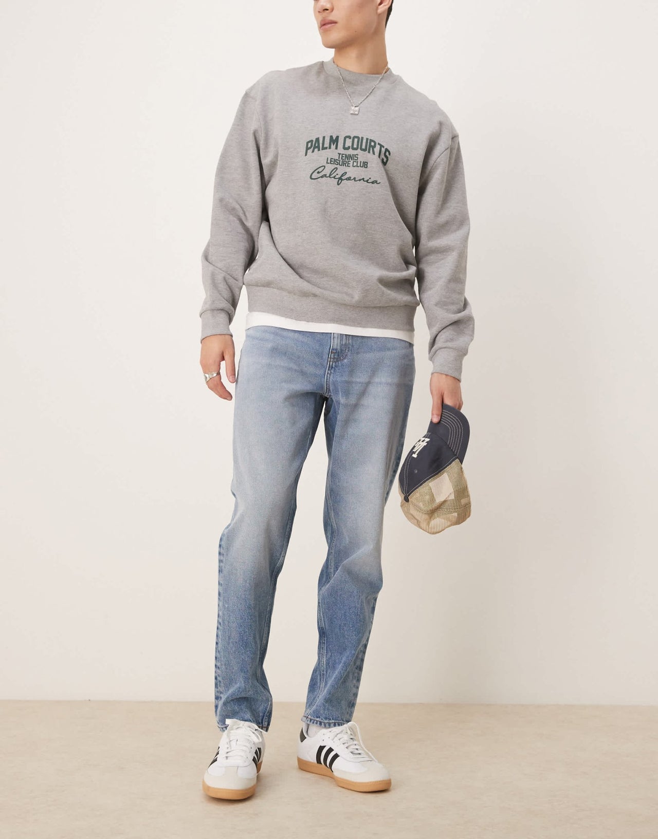 ASOS DESIGN tapered jeans in mid wash blue - ASOS Sample Sale