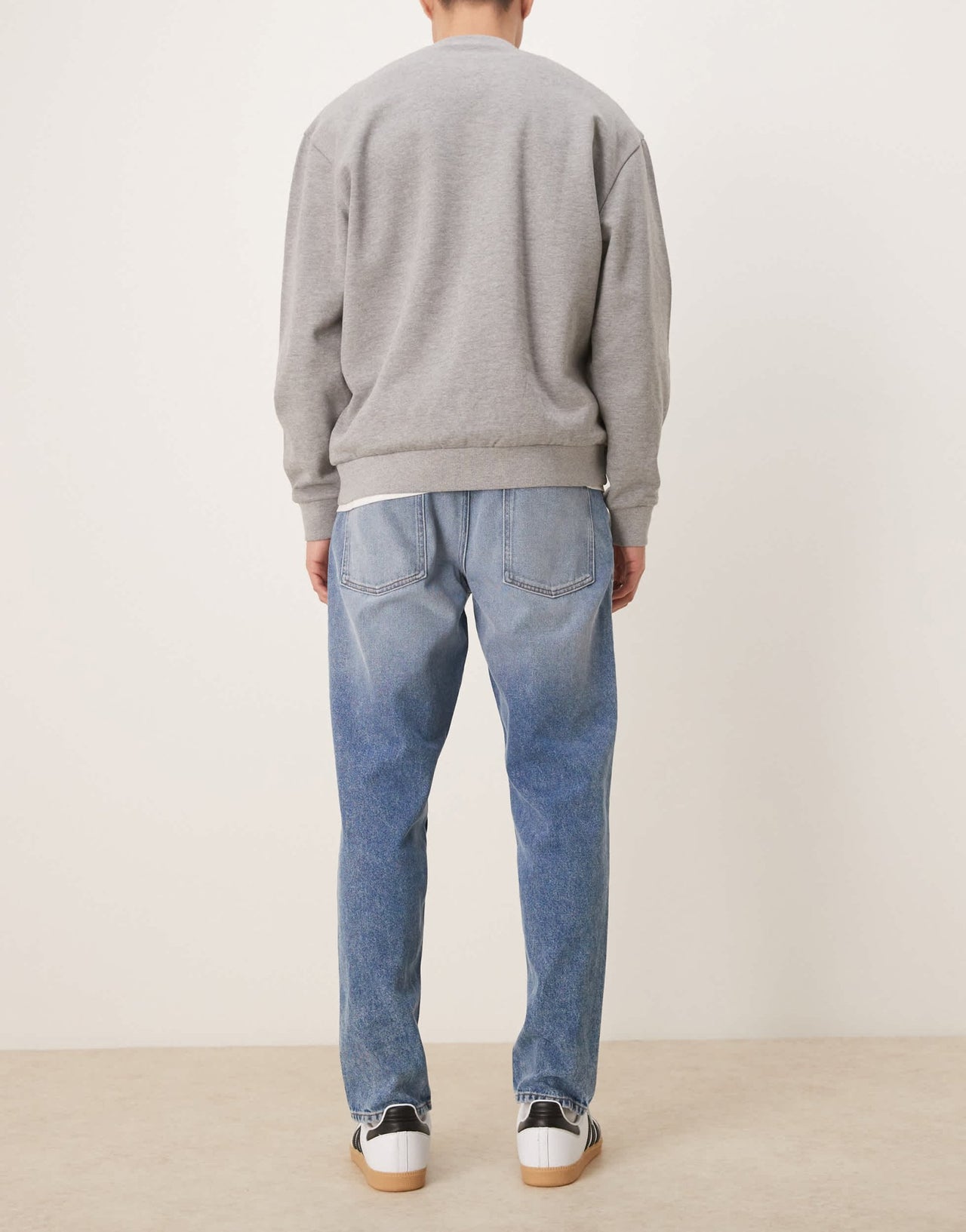 ASOS DESIGN tapered jeans in mid wash blue - ASOS Sample Sale