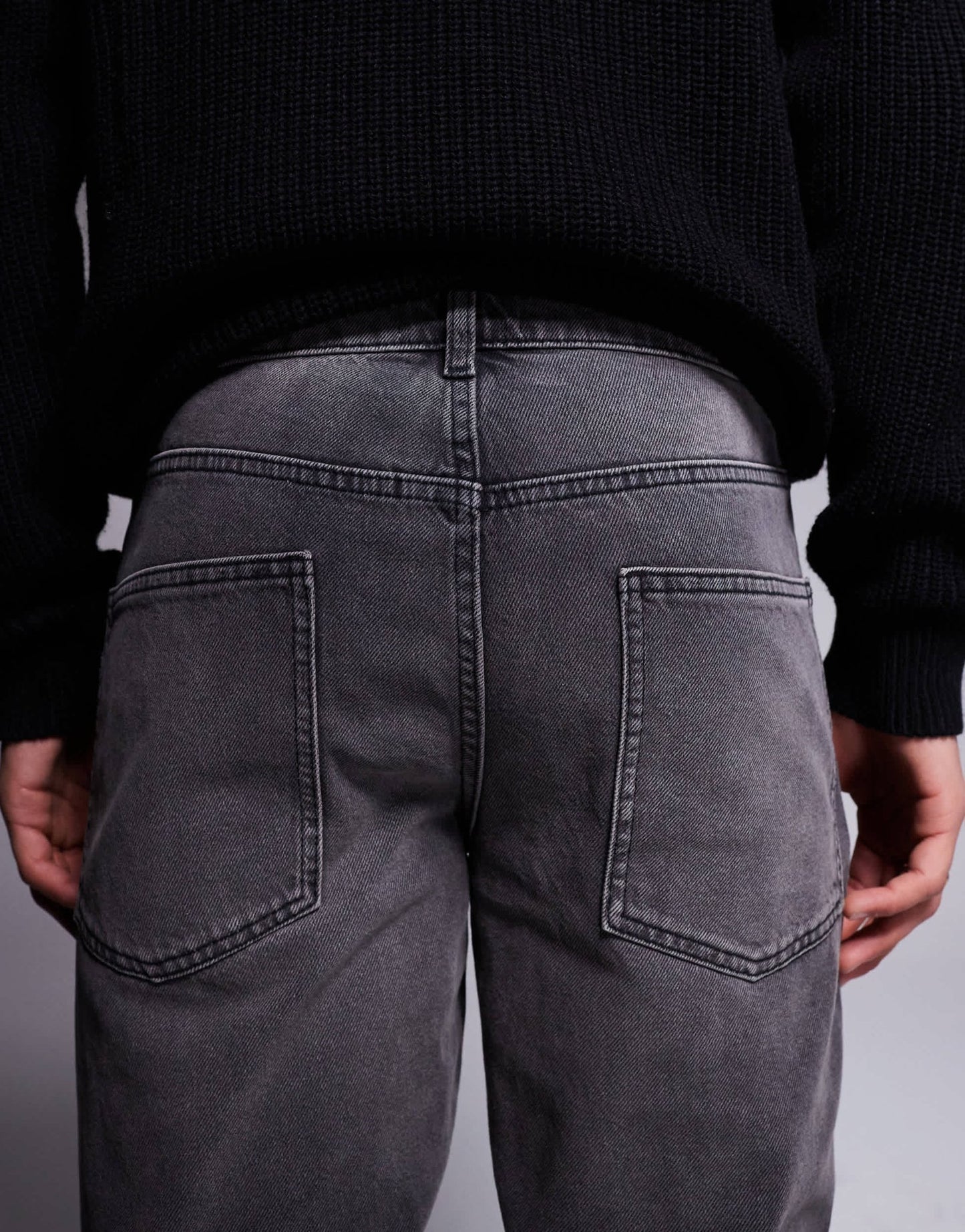 ASOS DESIGN tapered jeans with vintage tint in washed black - ASOS Sample Sale