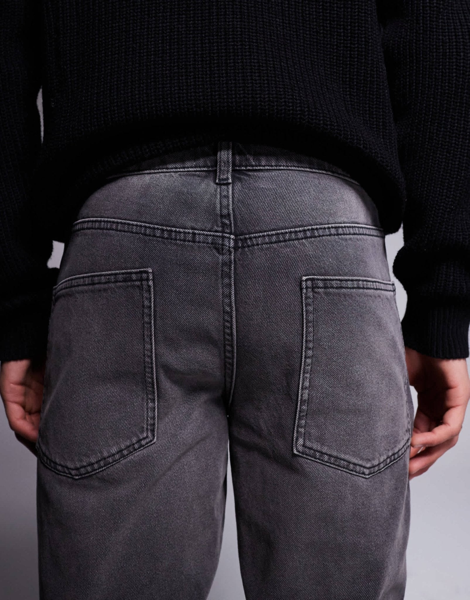 ASOS DESIGN tapered jeans with vintage tint in washed black - ASOS Sample Sale