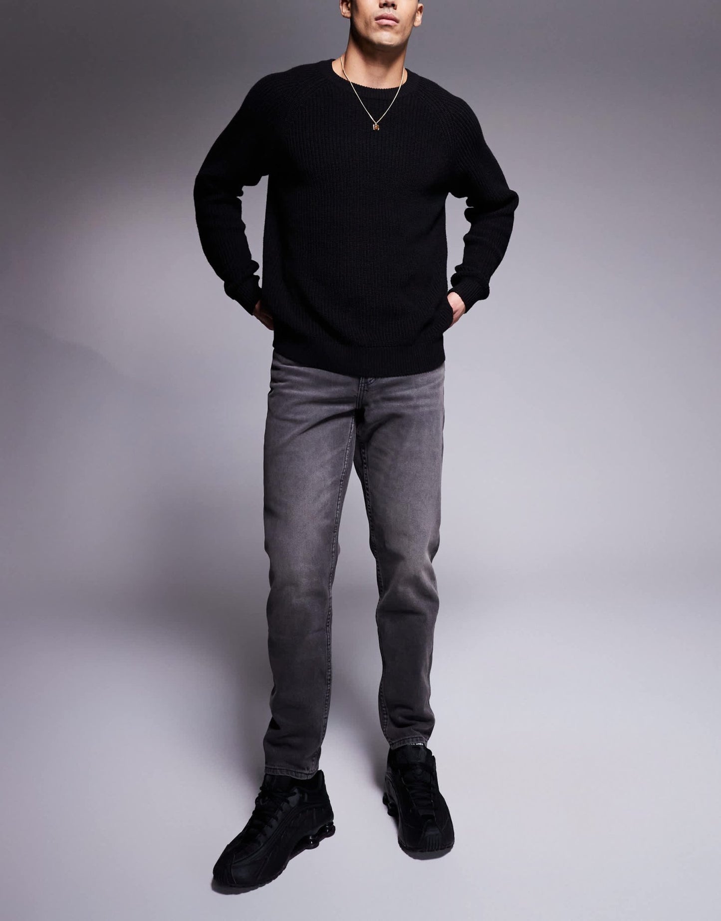 ASOS DESIGN tapered jeans with vintage tint in washed black - ASOS Sample Sale