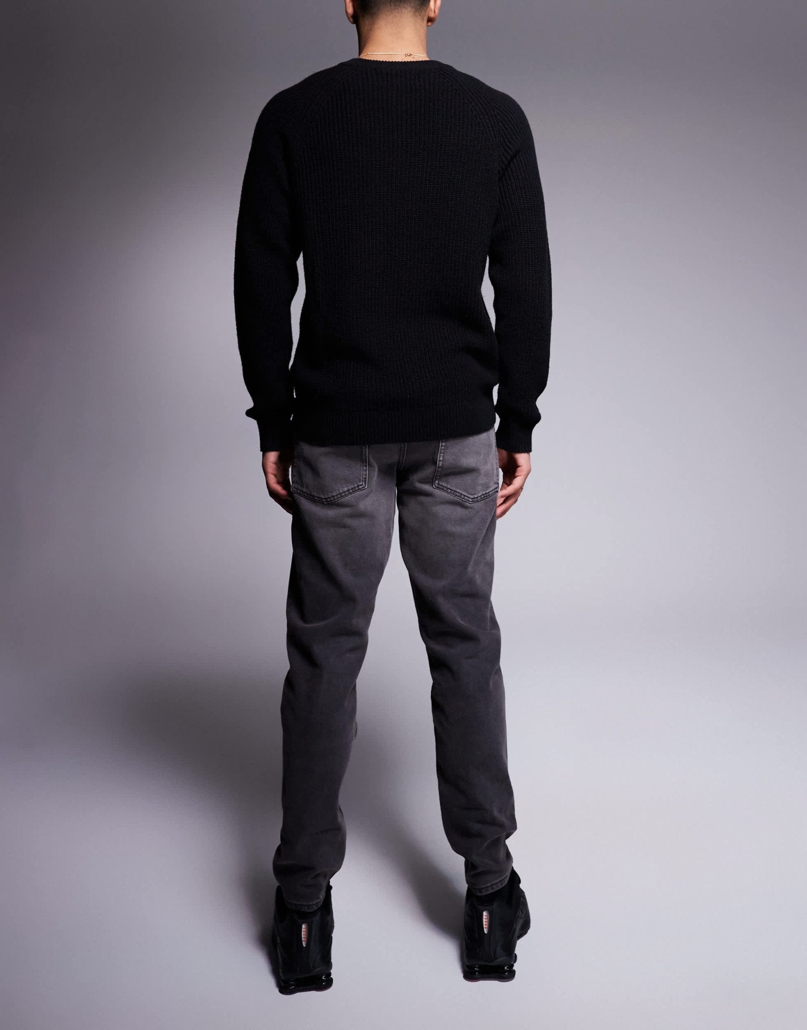 ASOS DESIGN tapered jeans with vintage tint in washed black - ASOS Sample Sale