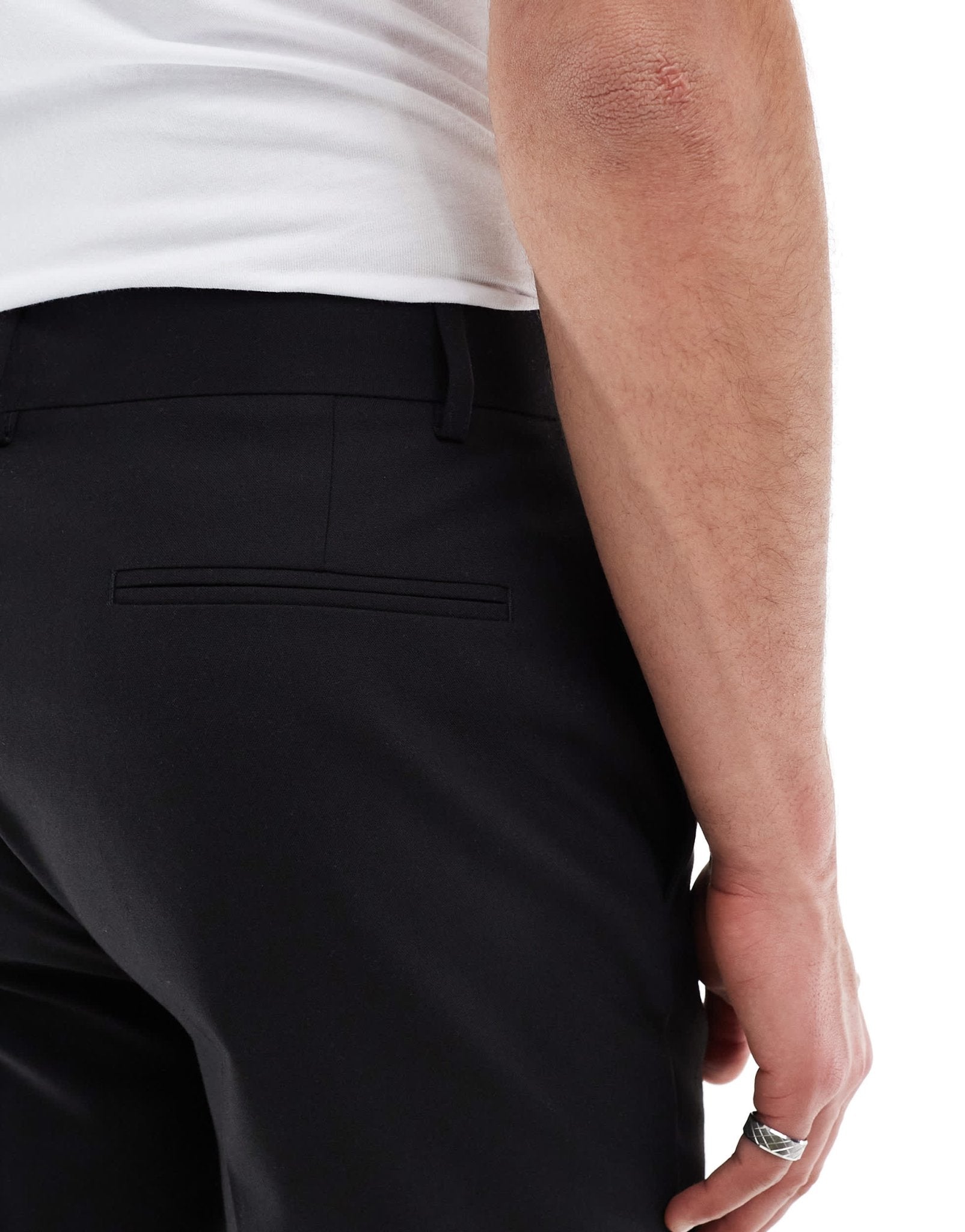 ASOS DESIGN tapered suit trousers in black - ASOS Sample Sale