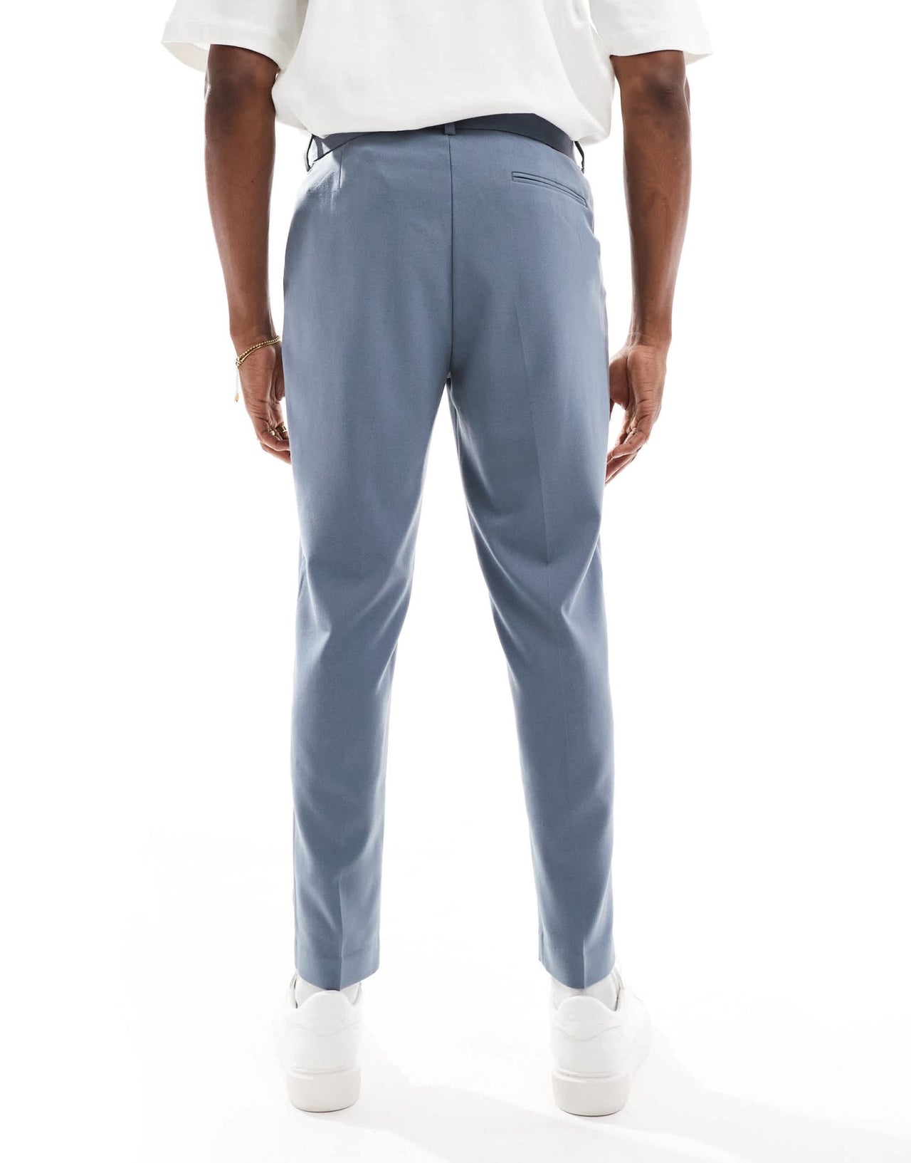 ASOS DESIGN tapered suit trousers in blue twill - ASOS Sample Sale