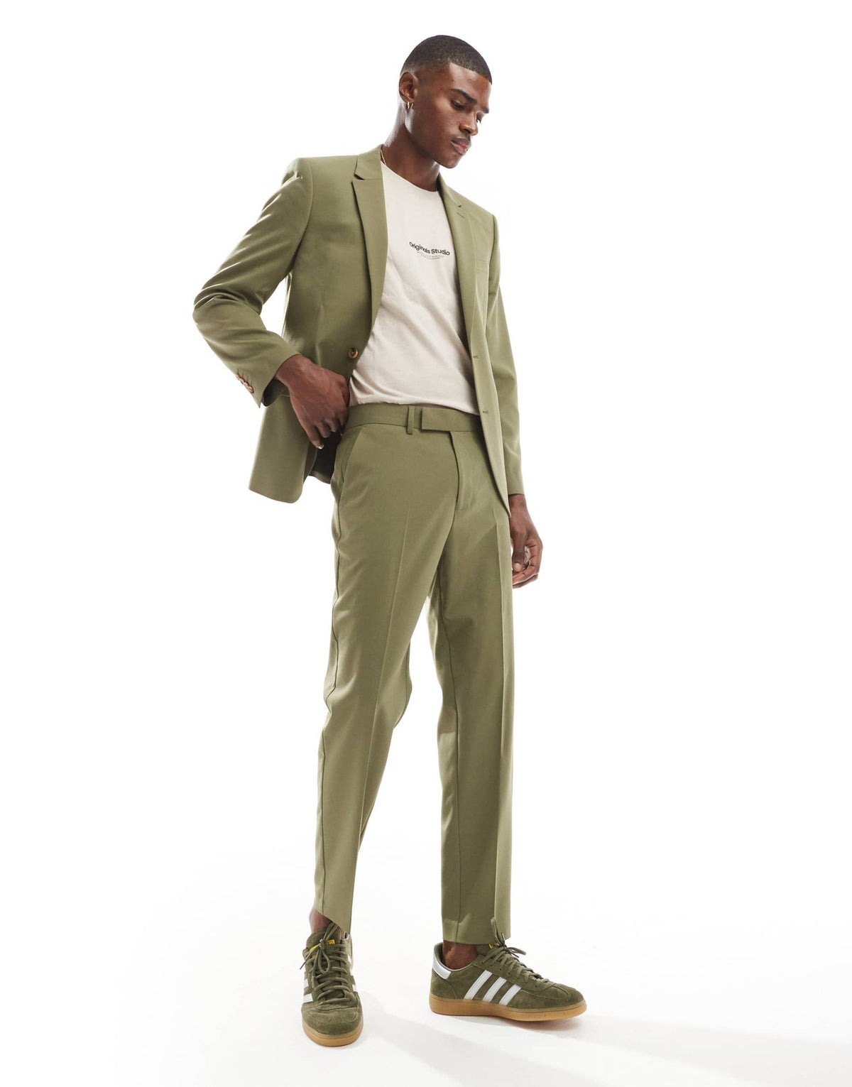 ASOS DESIGN tapered suit trousers in dark green - ASOS Sample Sale