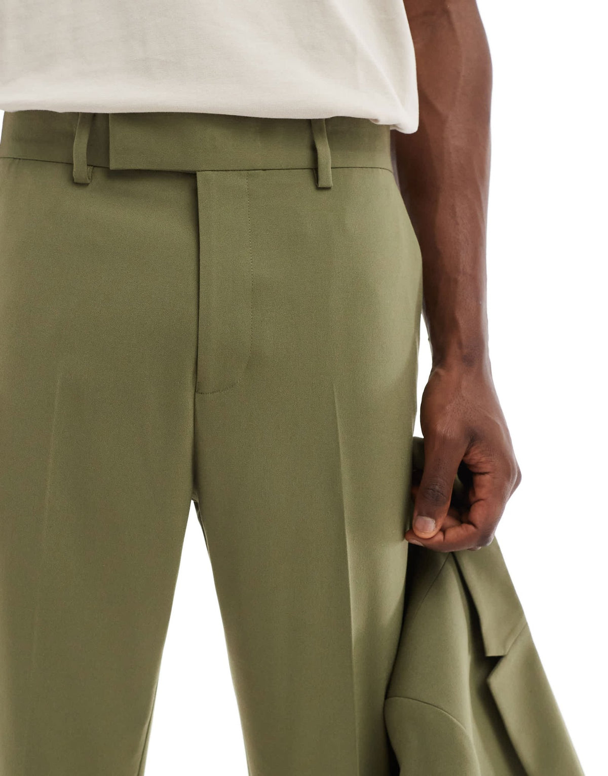 ASOS DESIGN tapered suit trousers in dark green - ASOS Sample Sale