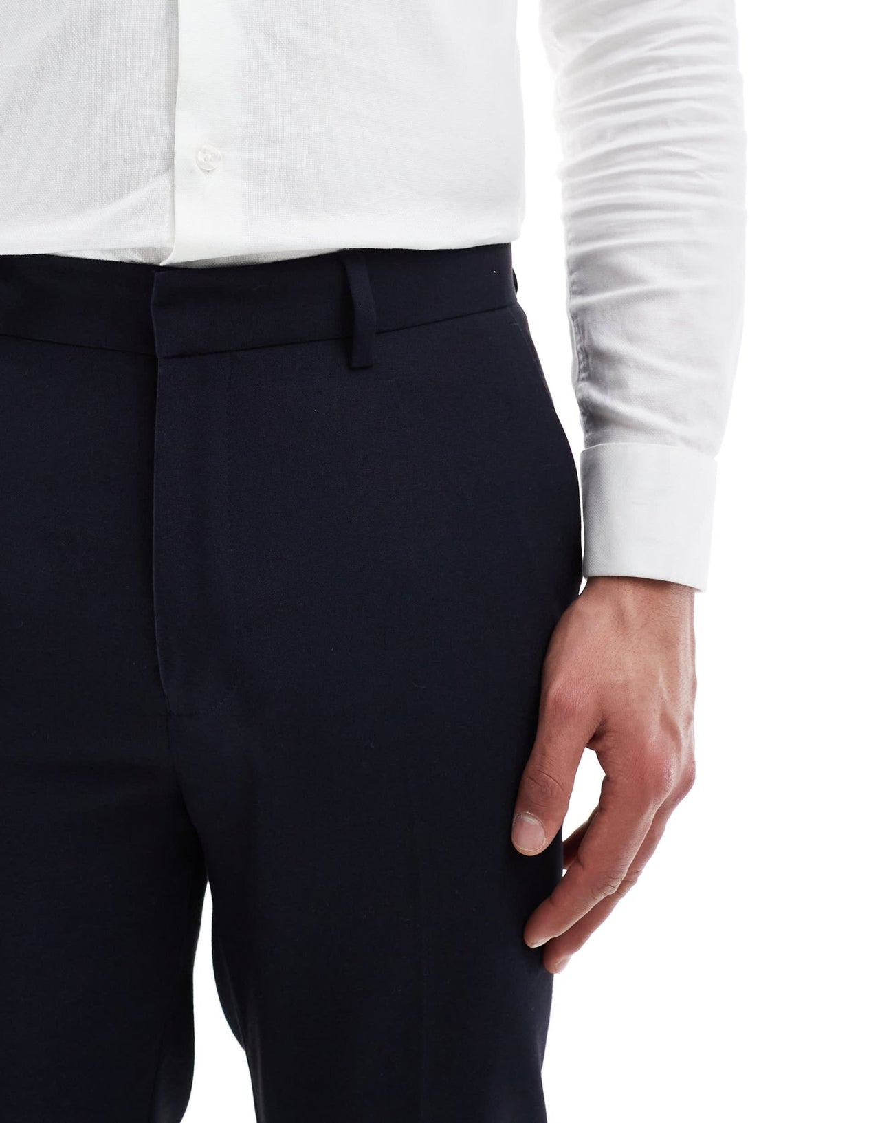 ASOS DESIGN tapered suit trousers in dark navy - ASOS Sample Sale