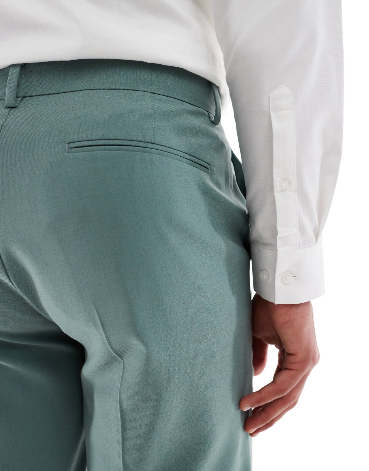 ASOS DESIGN tapered suit trousers in green - ASOS Sample Sale