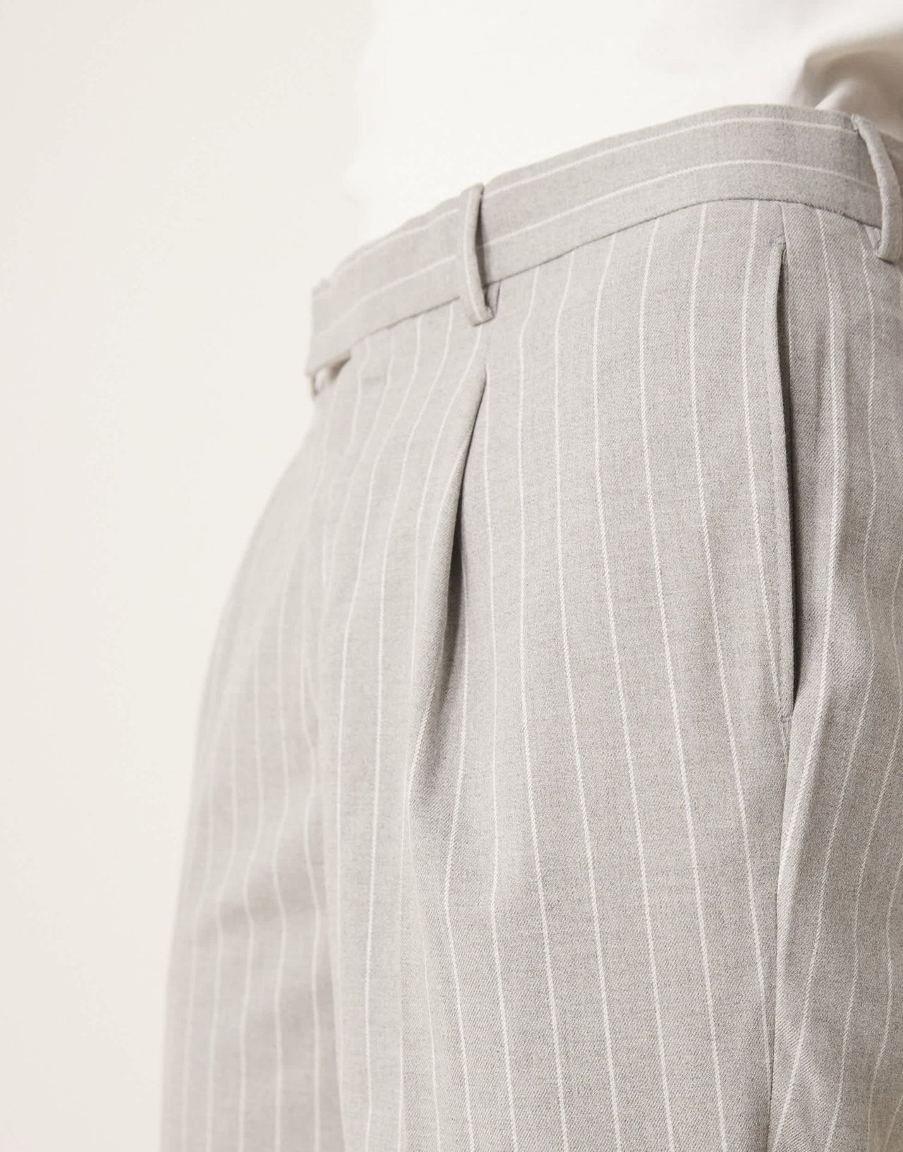 ASOS DESIGN tapered suit trousers in grey pinstripe - ASOS Sample Sale