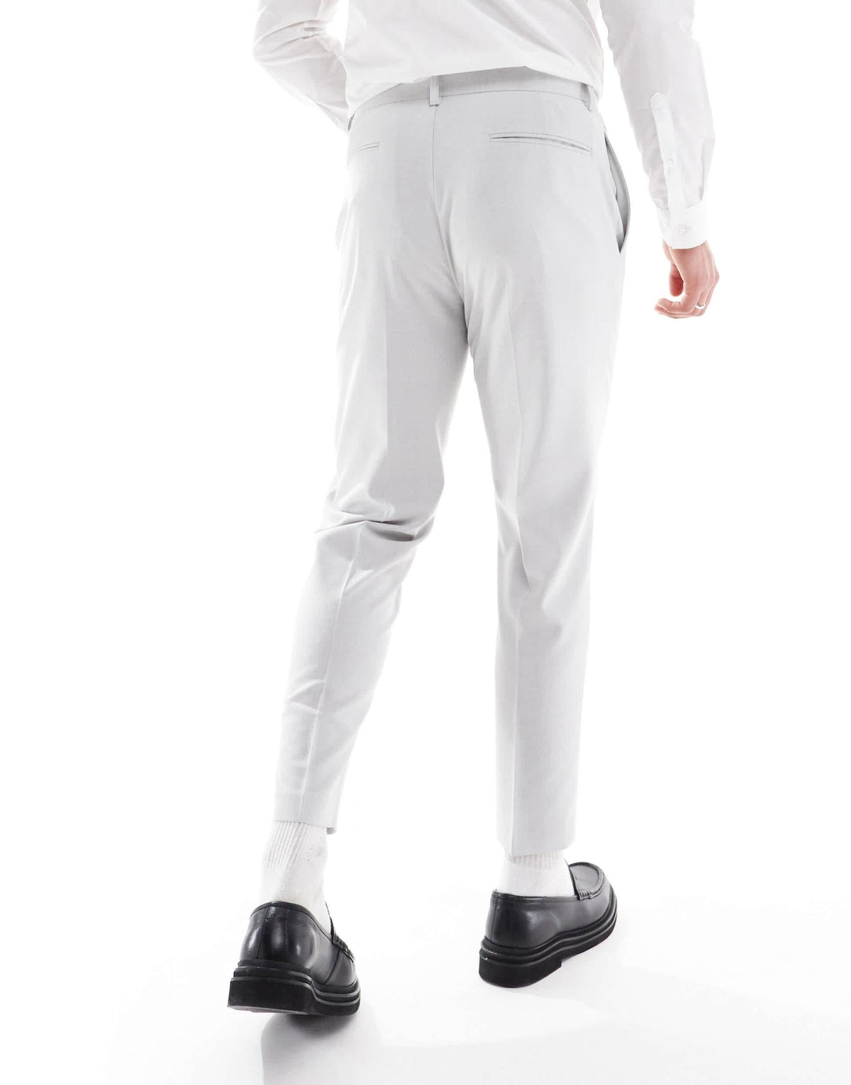 ASOS DESIGN tapered suit trousers in ice grey - ASOS Sample Sale
