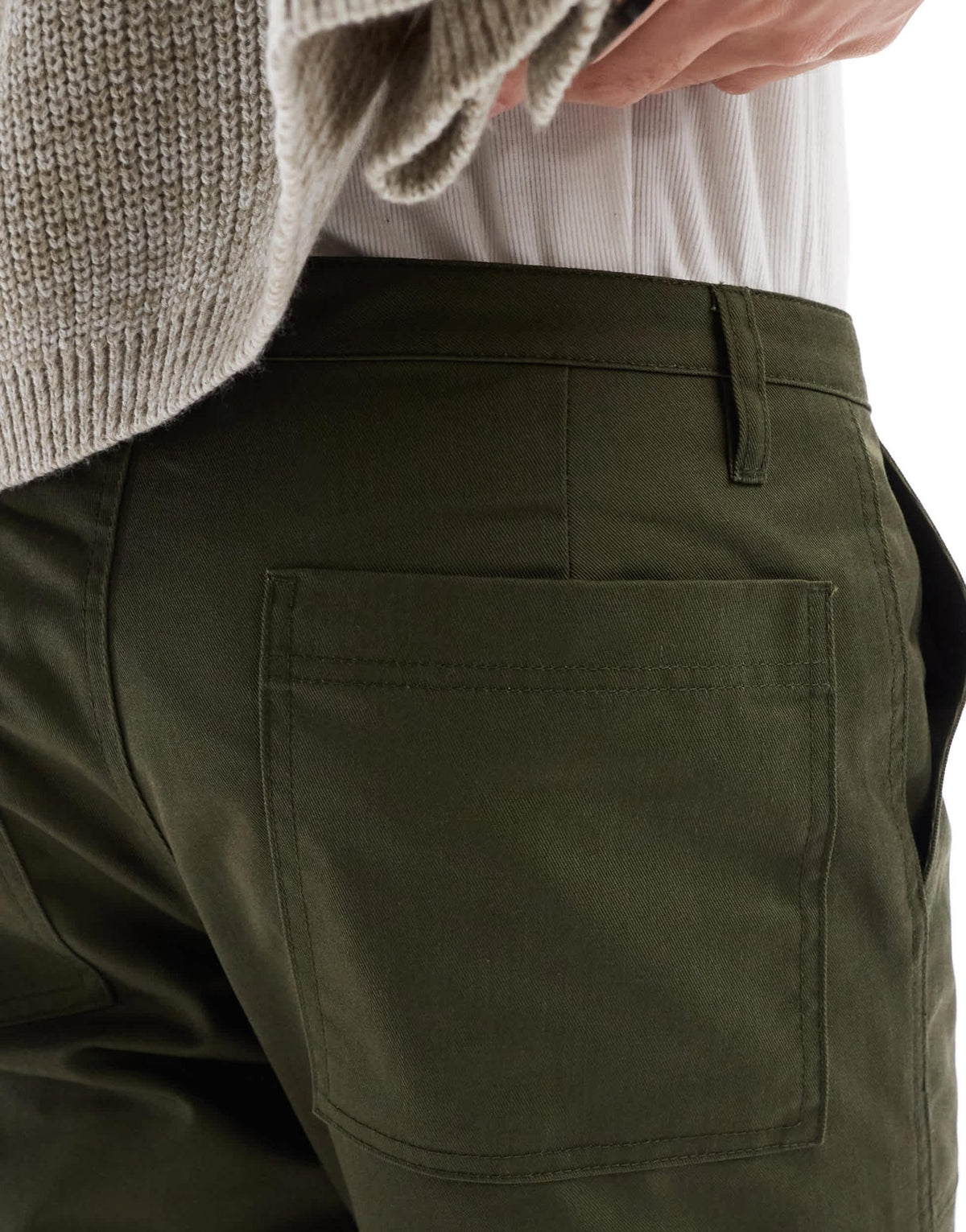 ASOS DESIGN tapered trousers in green - ASOS Sample Sale