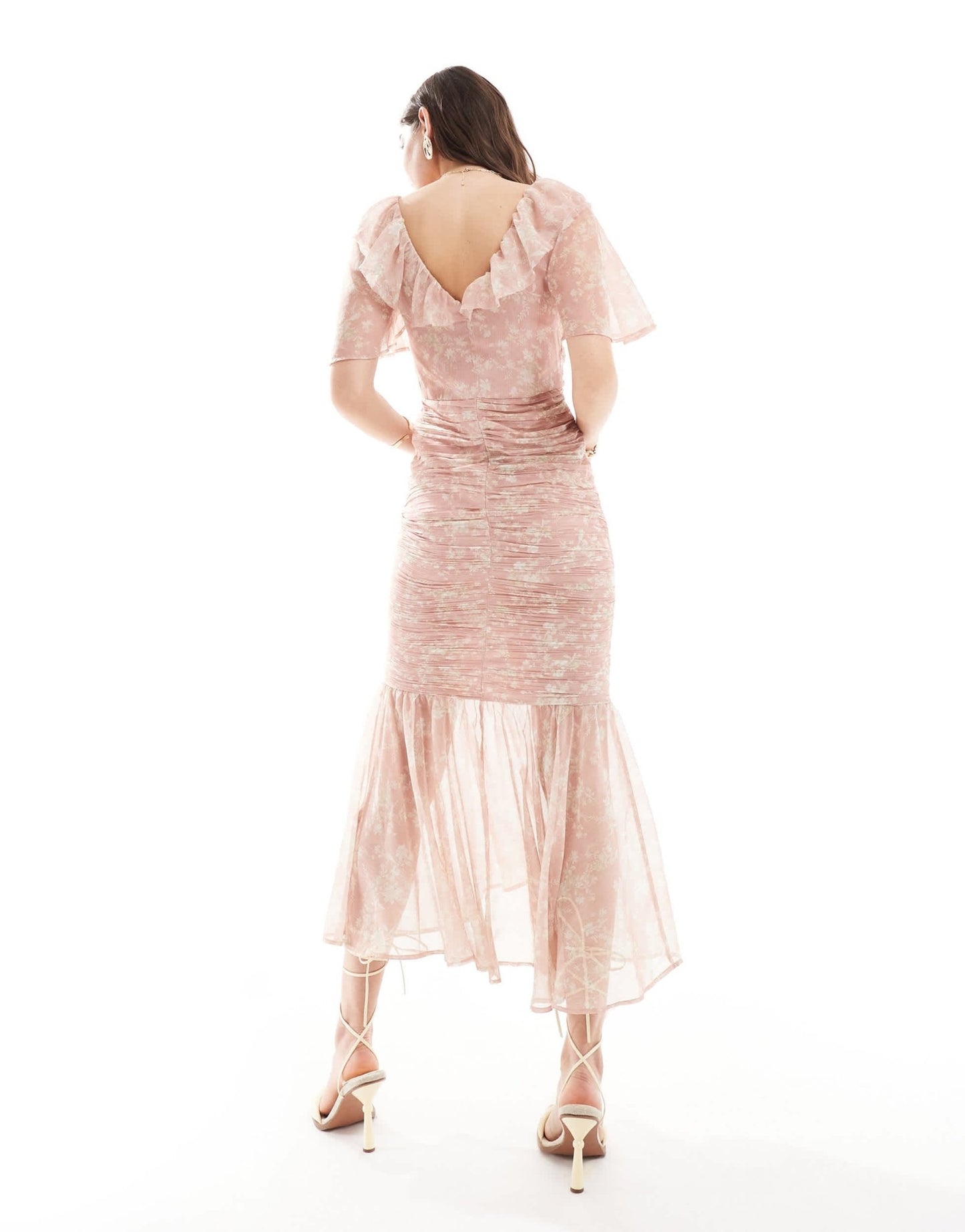 ASOS DESIGN tendril hem mini dress in pink floral print - ASOS Sample Sale