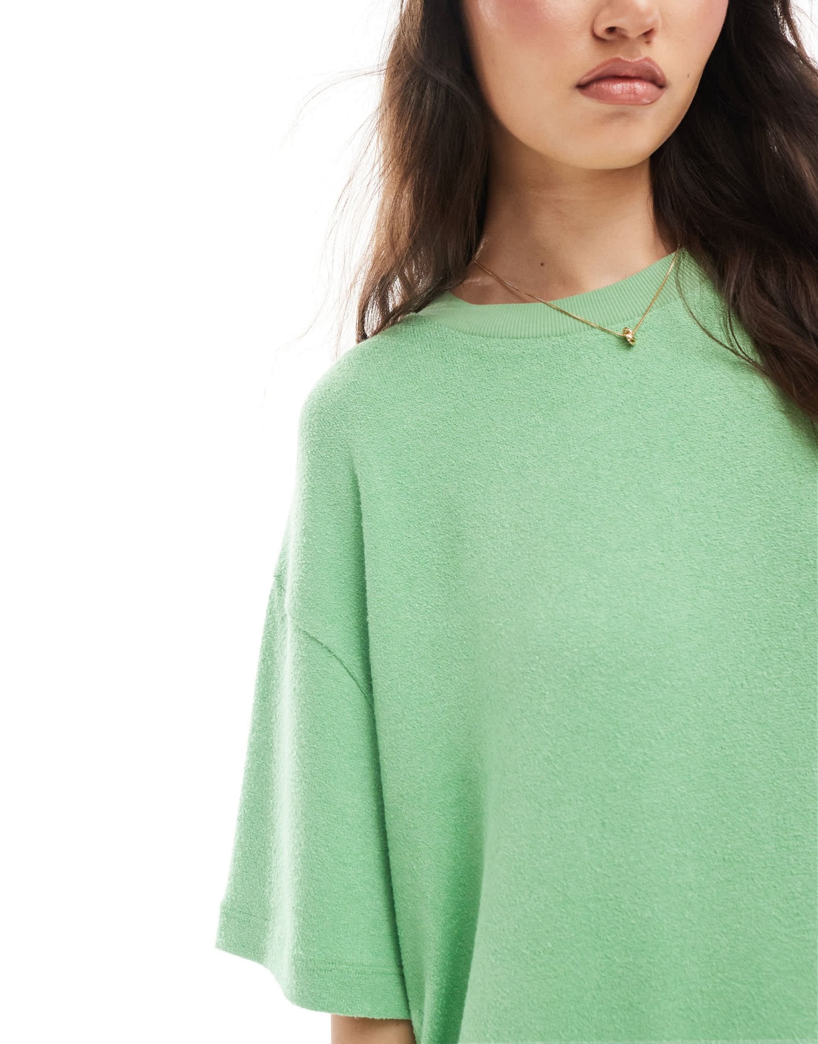 ASOS DESIGN textured knit oversized t-shirt in green - ASOS Sample Sale