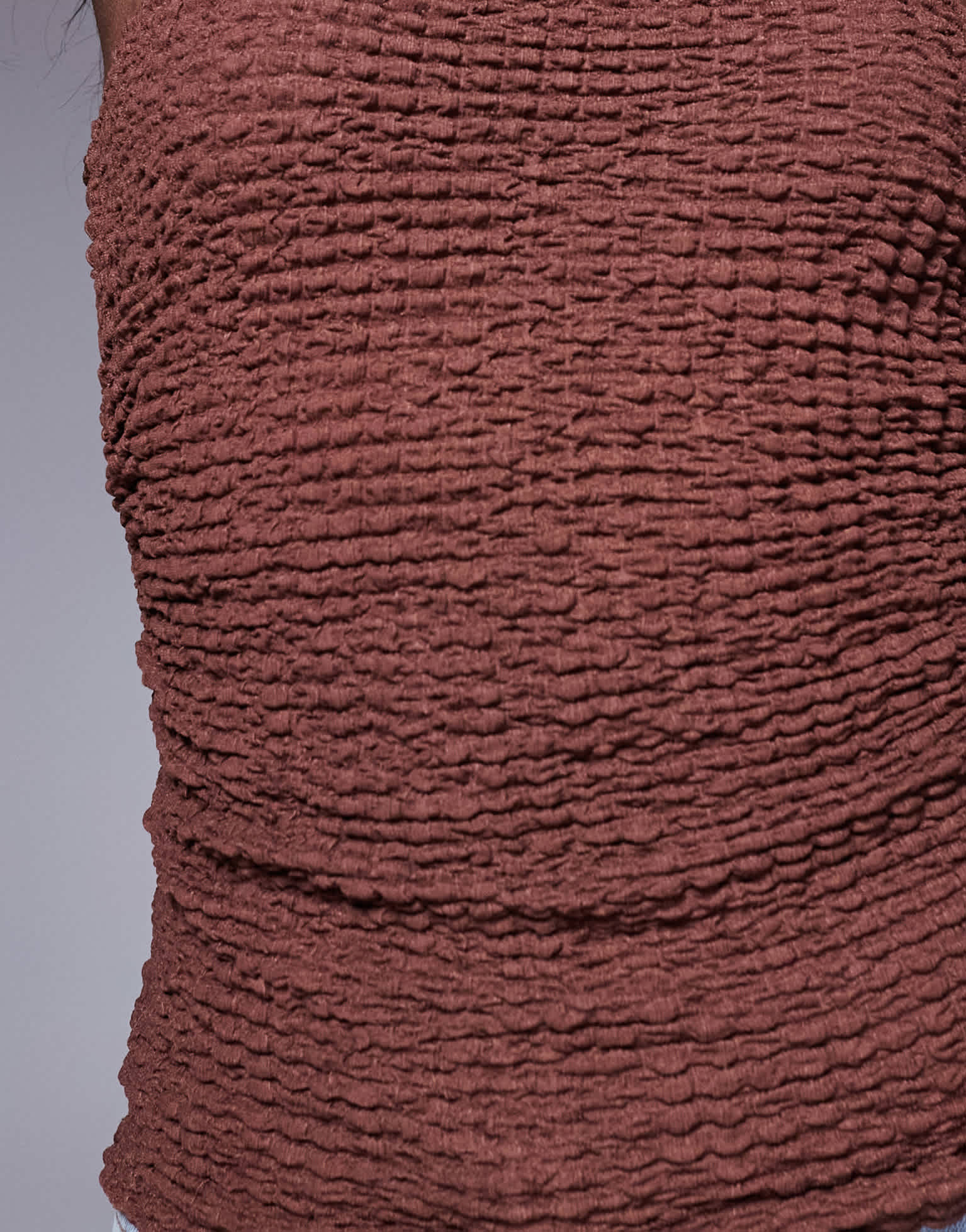 ASOS DESIGN textured longline bandeau in brown - ASOS Sample Sale