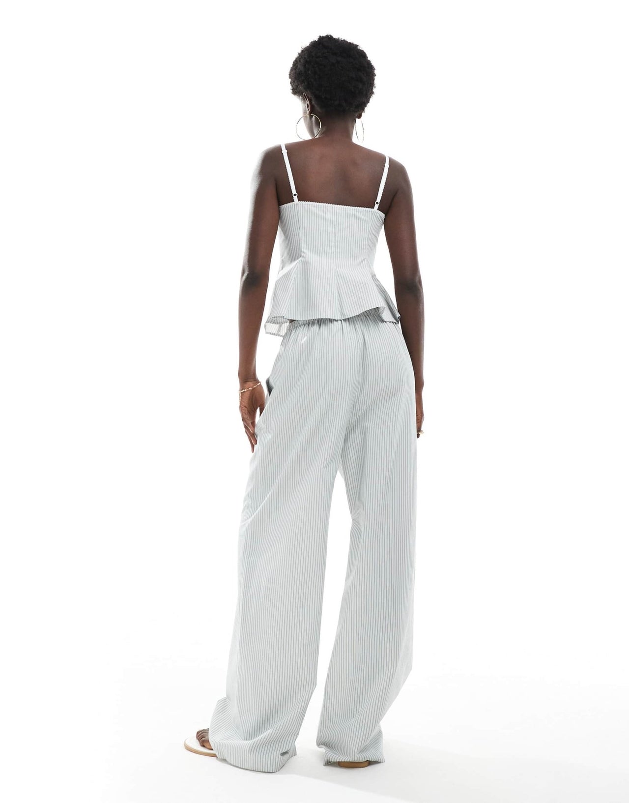 ASOS DESIGN tie waist co-ord trouser in stripe - ASOS Sample Sale