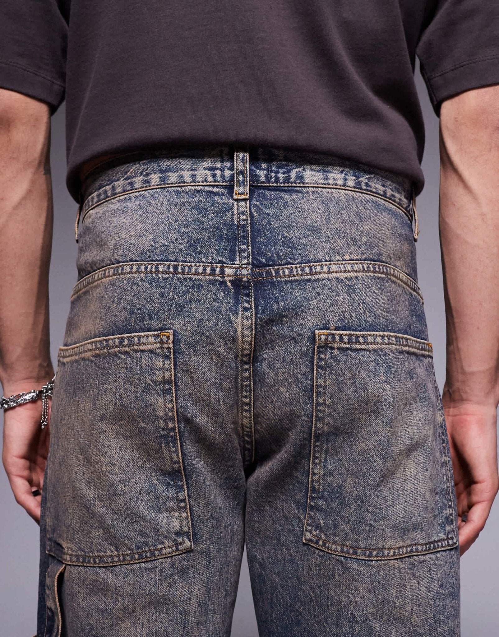 ASOS DESIGN tinted baggy jean in indigo - ASOS Sample Sale