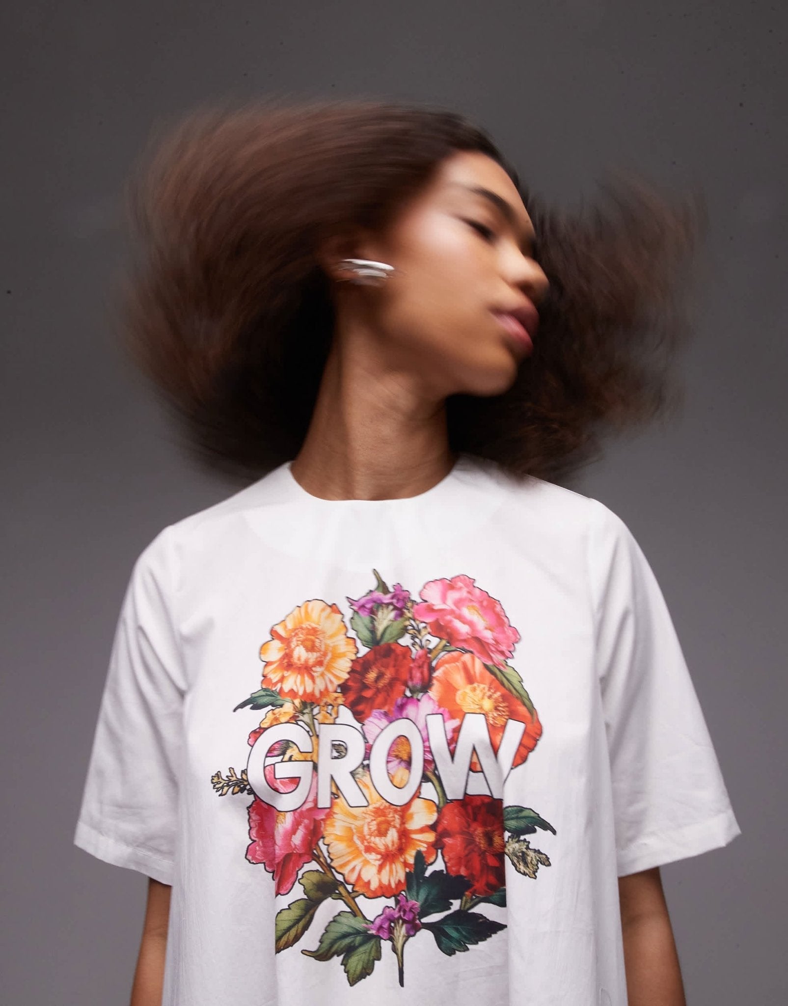 ASOS DESIGN trapeze graphic t shirt in white - ASOS Sample Sale