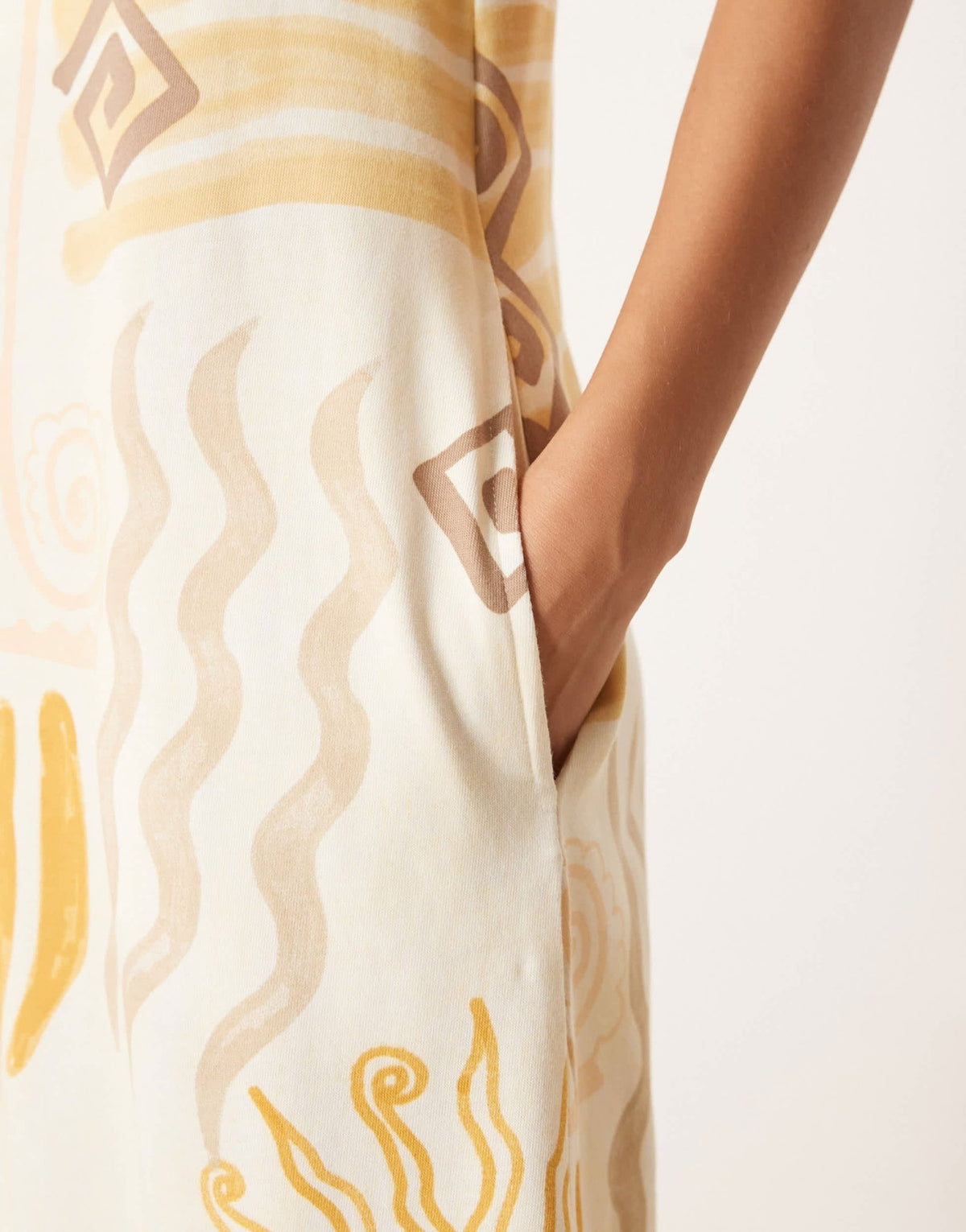 ASOS DESIGN trapeze maxi dress in conversational patchwork print - ASOS Sample Sale