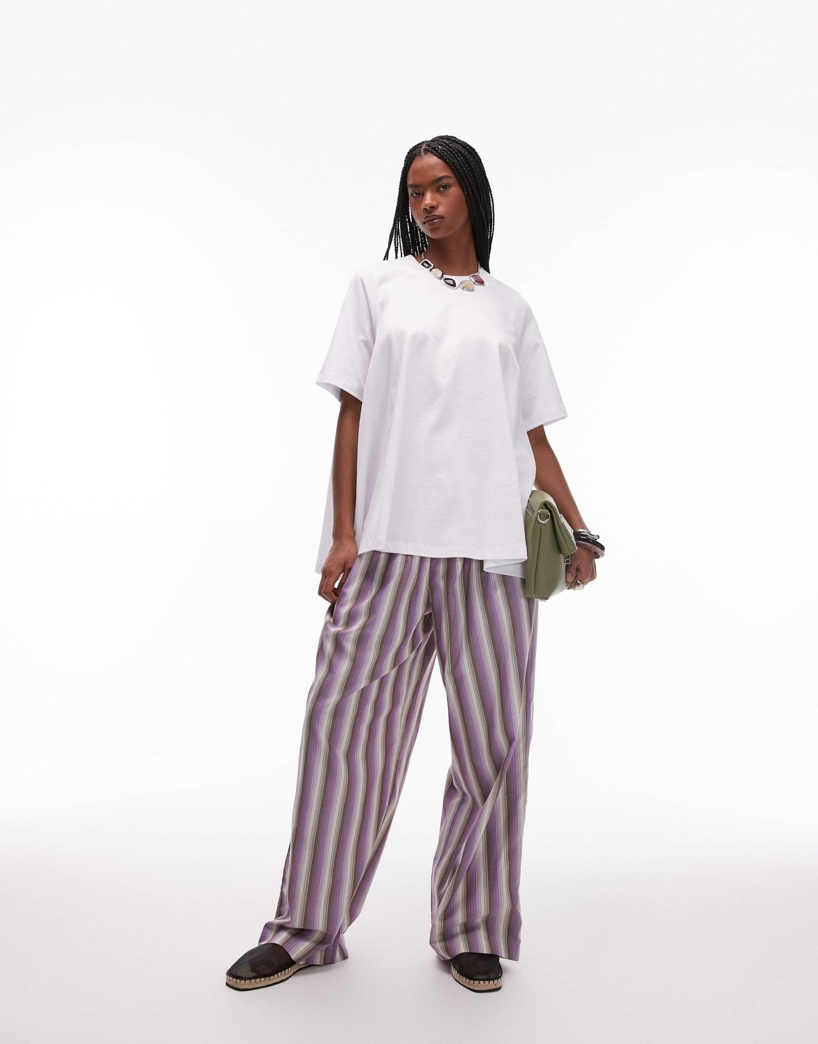 ASOS DESIGN trapeze t shirt in white - ASOS Sample Sale