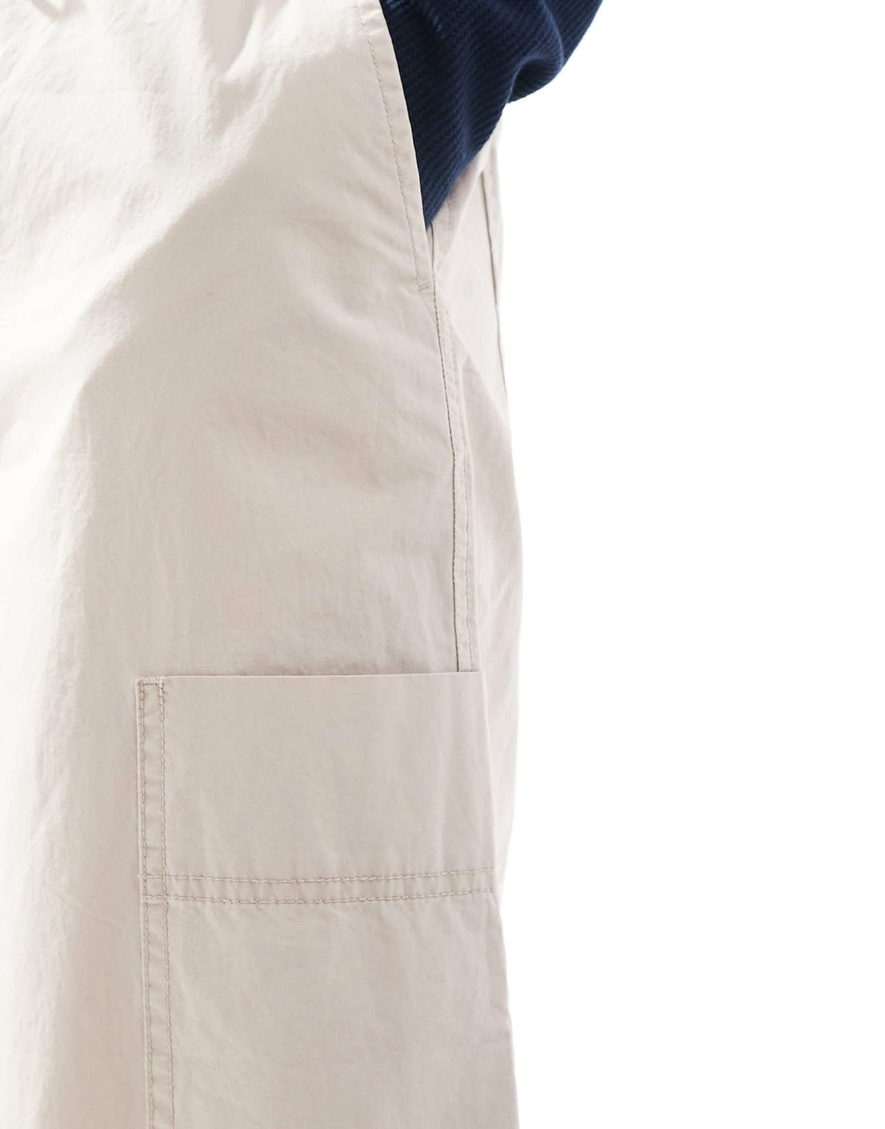ASOS DESIGN trousers with tie hem and clean utility pocket in stone - ASOS Sample Sale