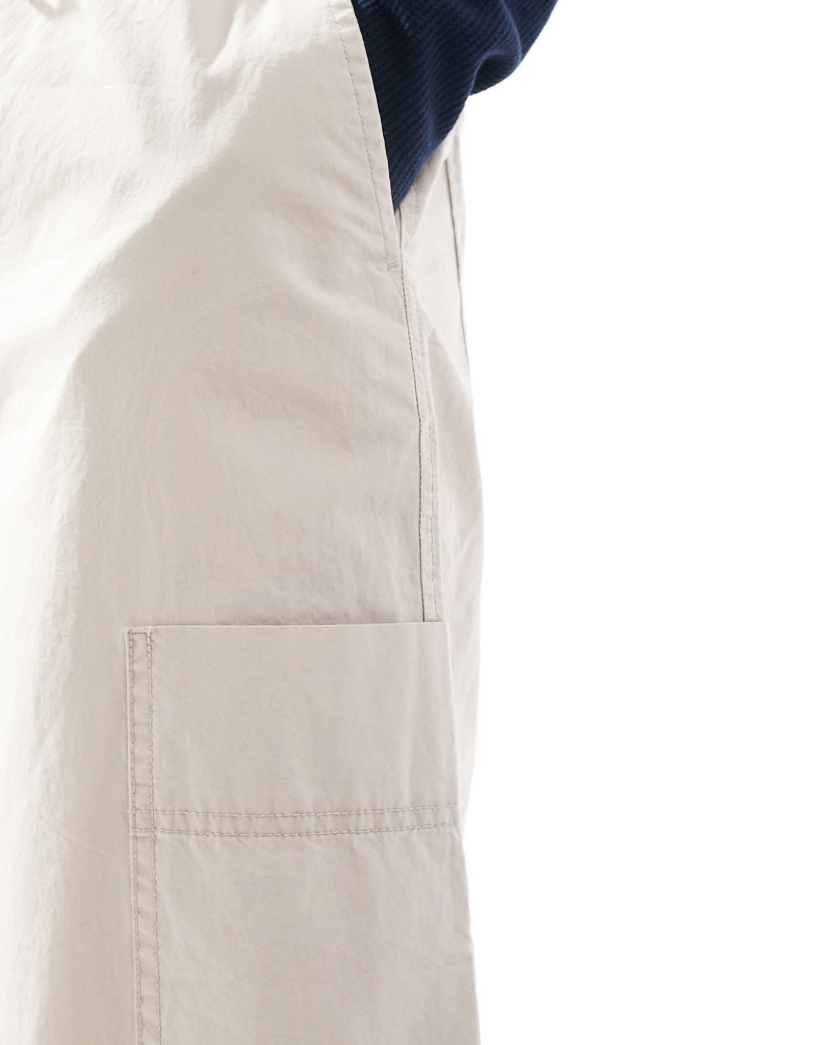 ASOS DESIGN trousers with tie hem and clean utility pocket in stone - ASOS Sample Sale