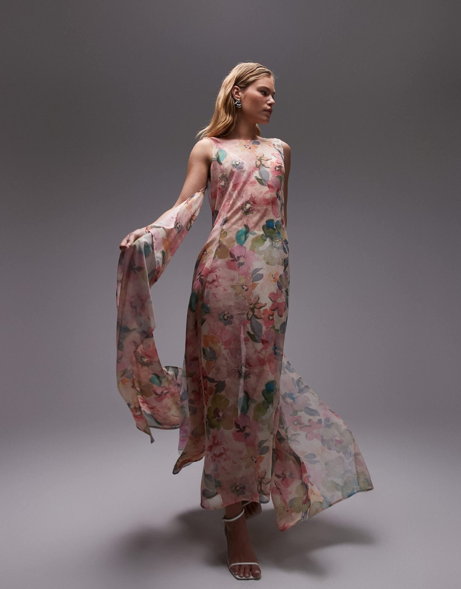 ASOS DESIGN ultimate sheer chiffon maxi dress in mixed floral - ASOS Sample Sale