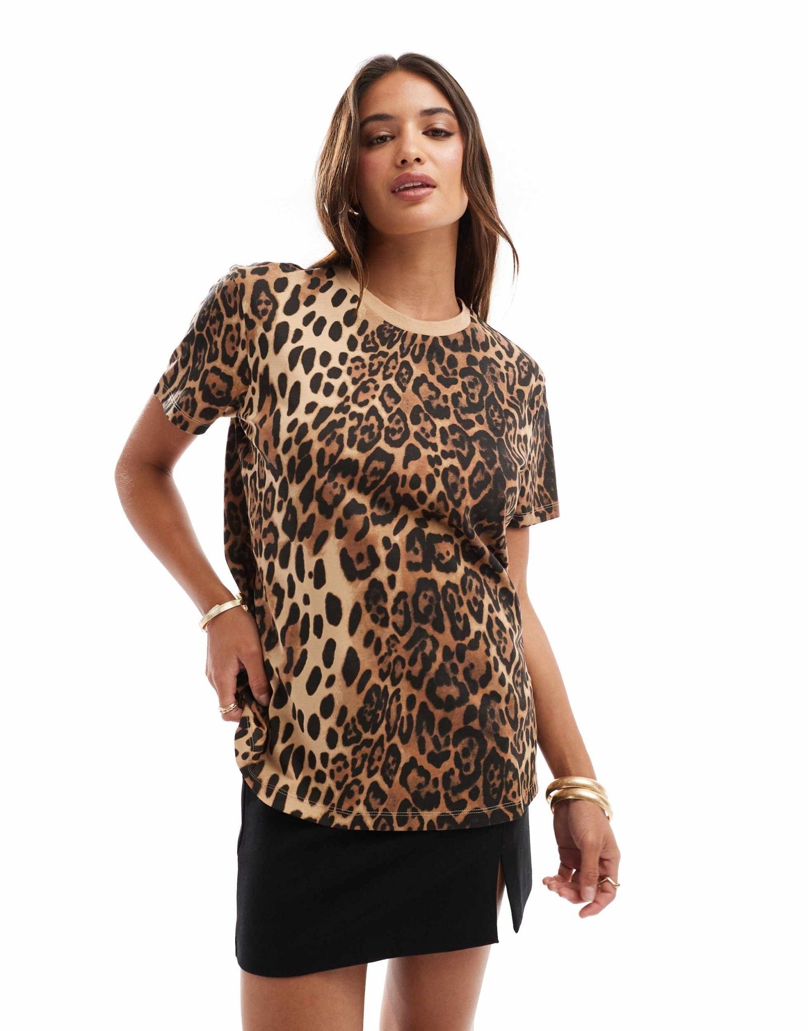 ASOS DESIGN ultimate t-shirt with crew neck in leopard print - ASOS Sample Sale