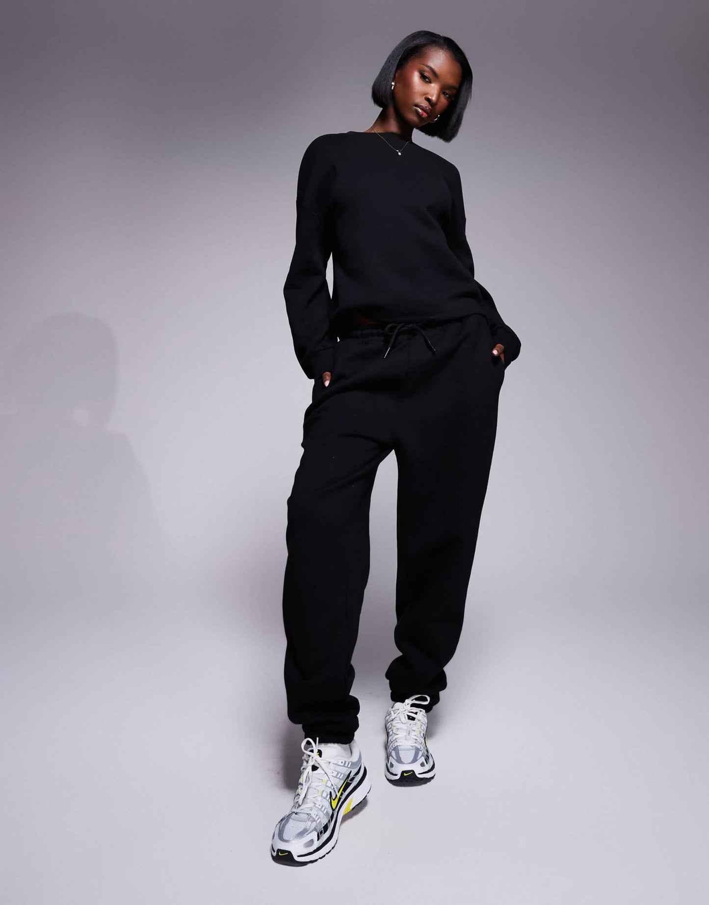 ASOS DESIGN V back sweat top in black - ASOS Sample Sale