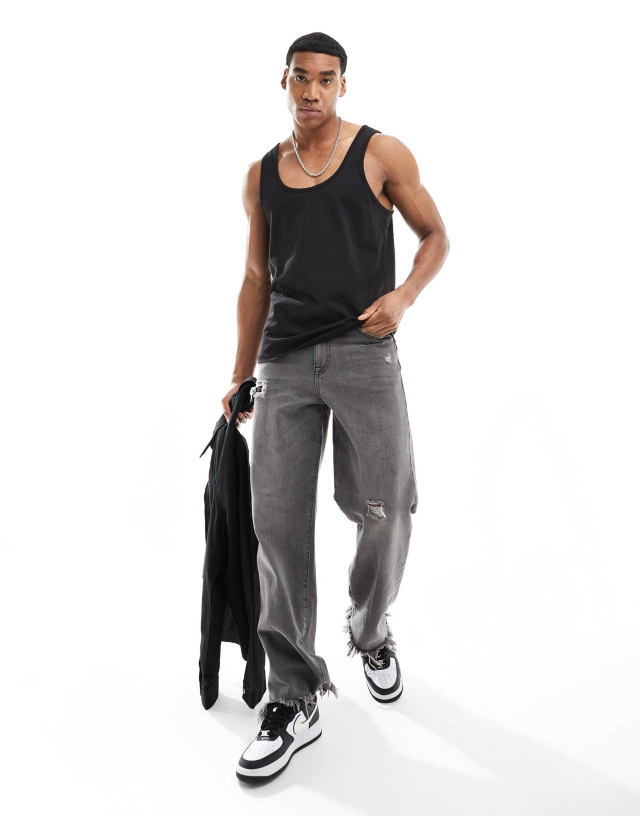 ASOS DESIGN vest in black with celestial back print - ASOS Sample Sale