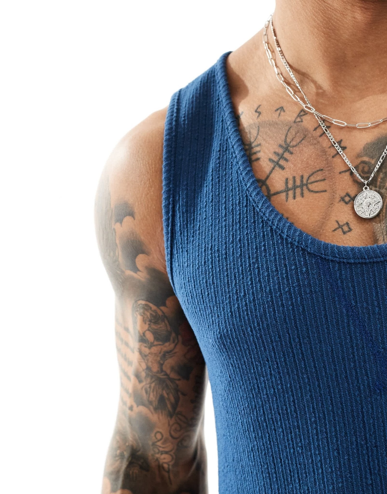 ASOS DESIGN vest with textured rib in navy - ASOS Sample Sale