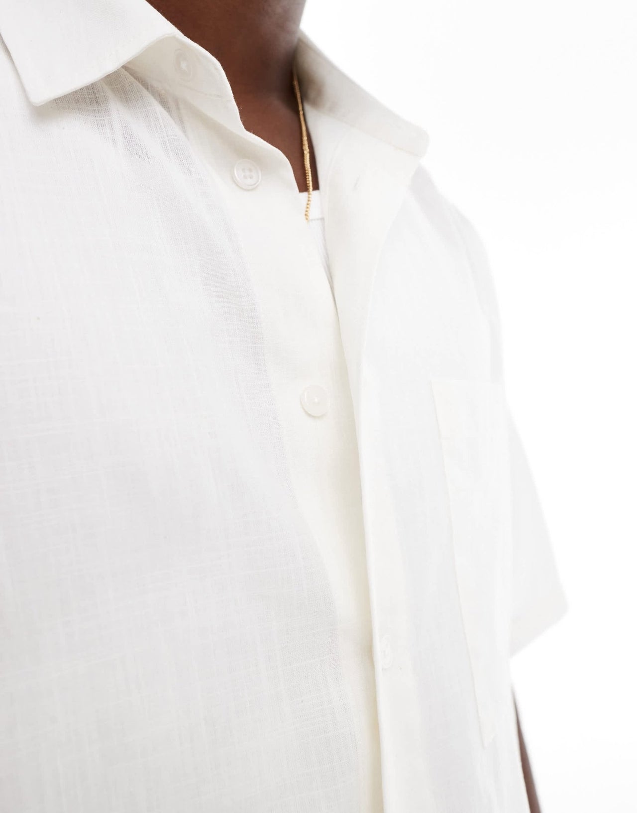 ASOS DESIGN volume oversized shirt in cream - ASOS Sample Sale