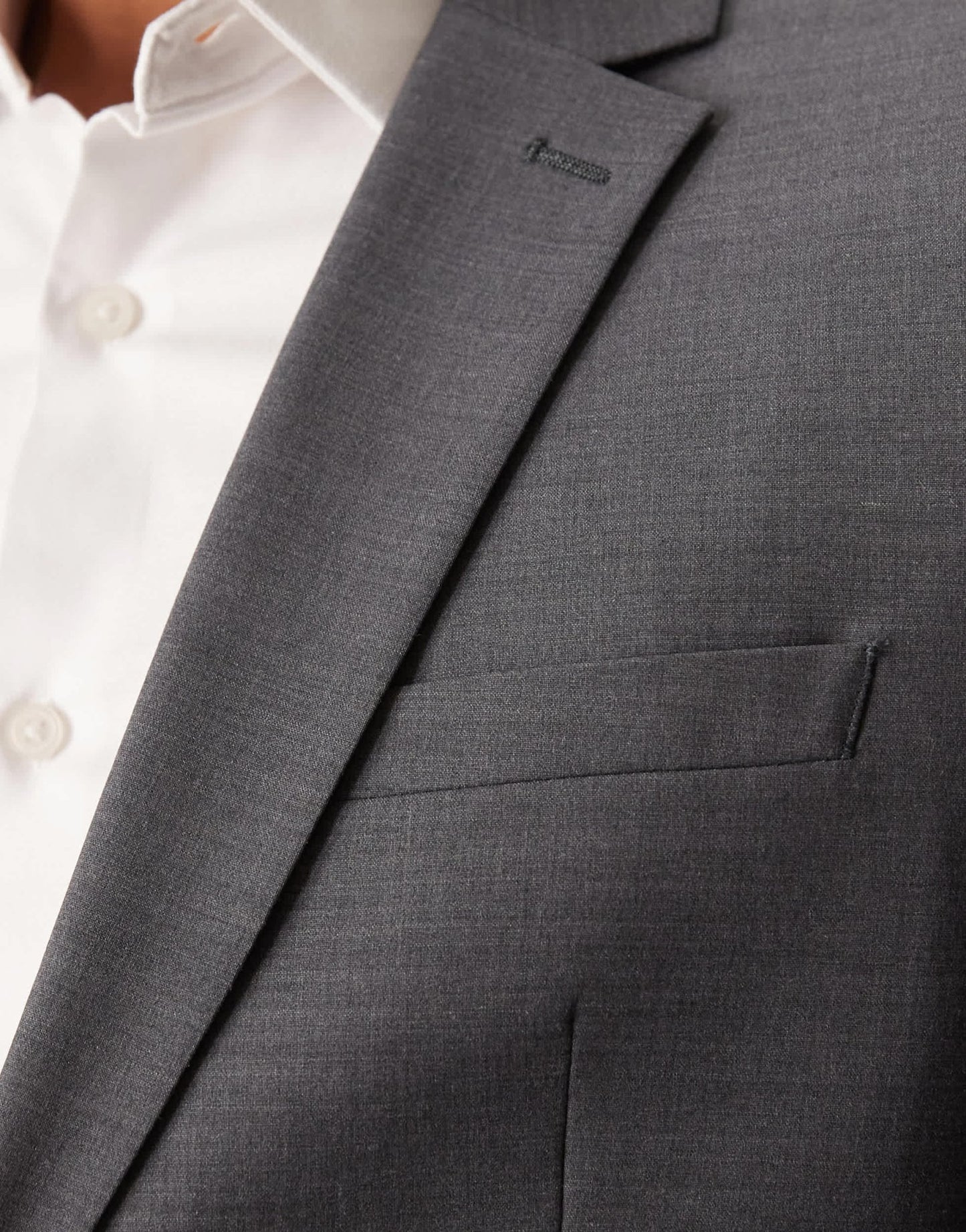 ASOS DESIGN washable slim suit jacket with lightweight worsted wool in charcoal - ASOS Sample Sale