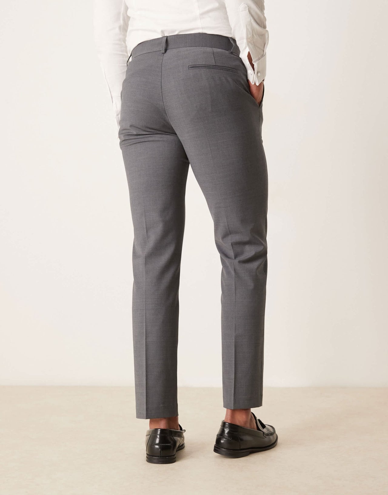 ASOS DESIGN washable slim suit trousers with lightweight worsted wool in charcoal - ASOS Sample Sale