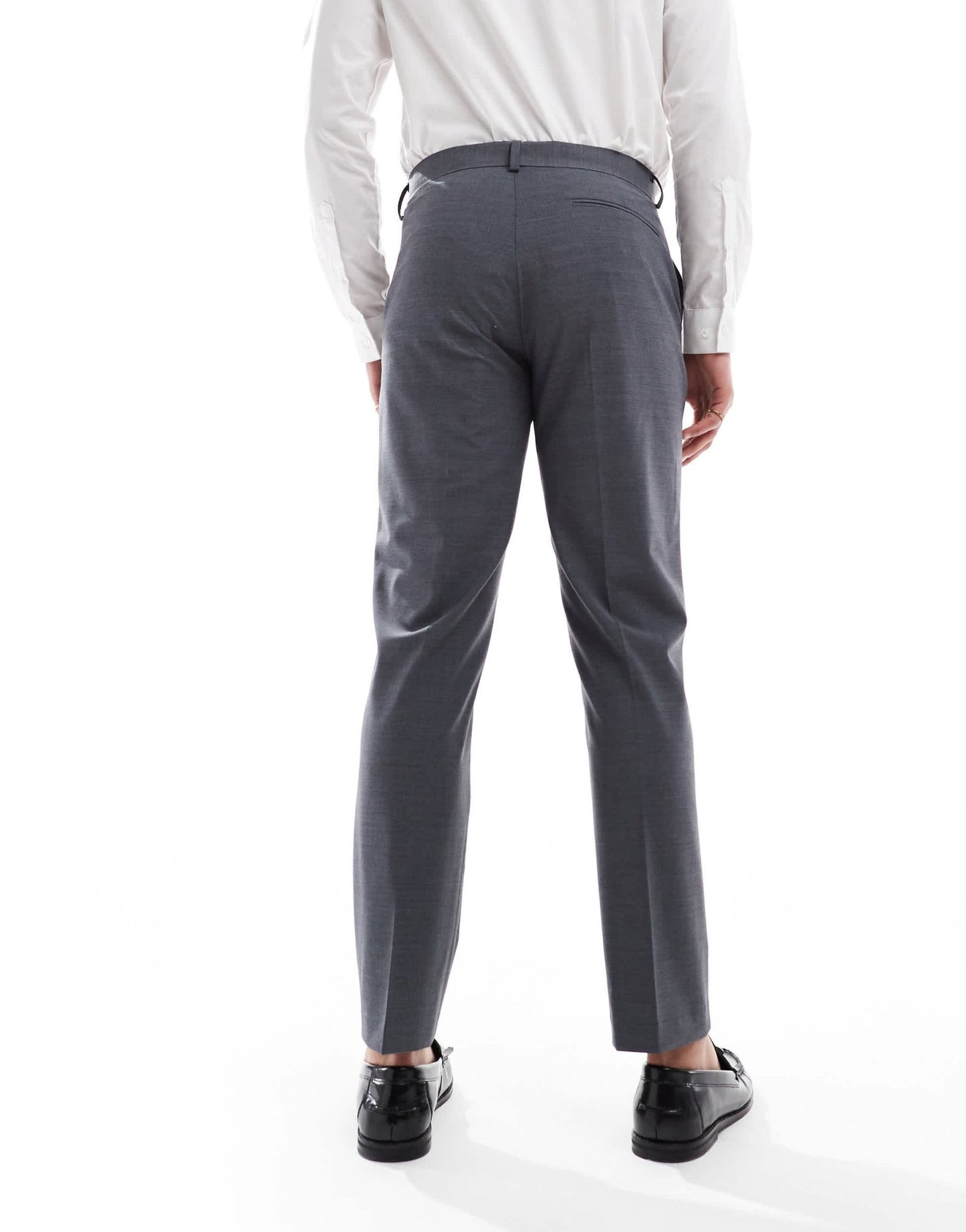 ASOS DESIGN washable slim suit trousers with lightweight worsted wool in charcoal - ASOS Sample Sale