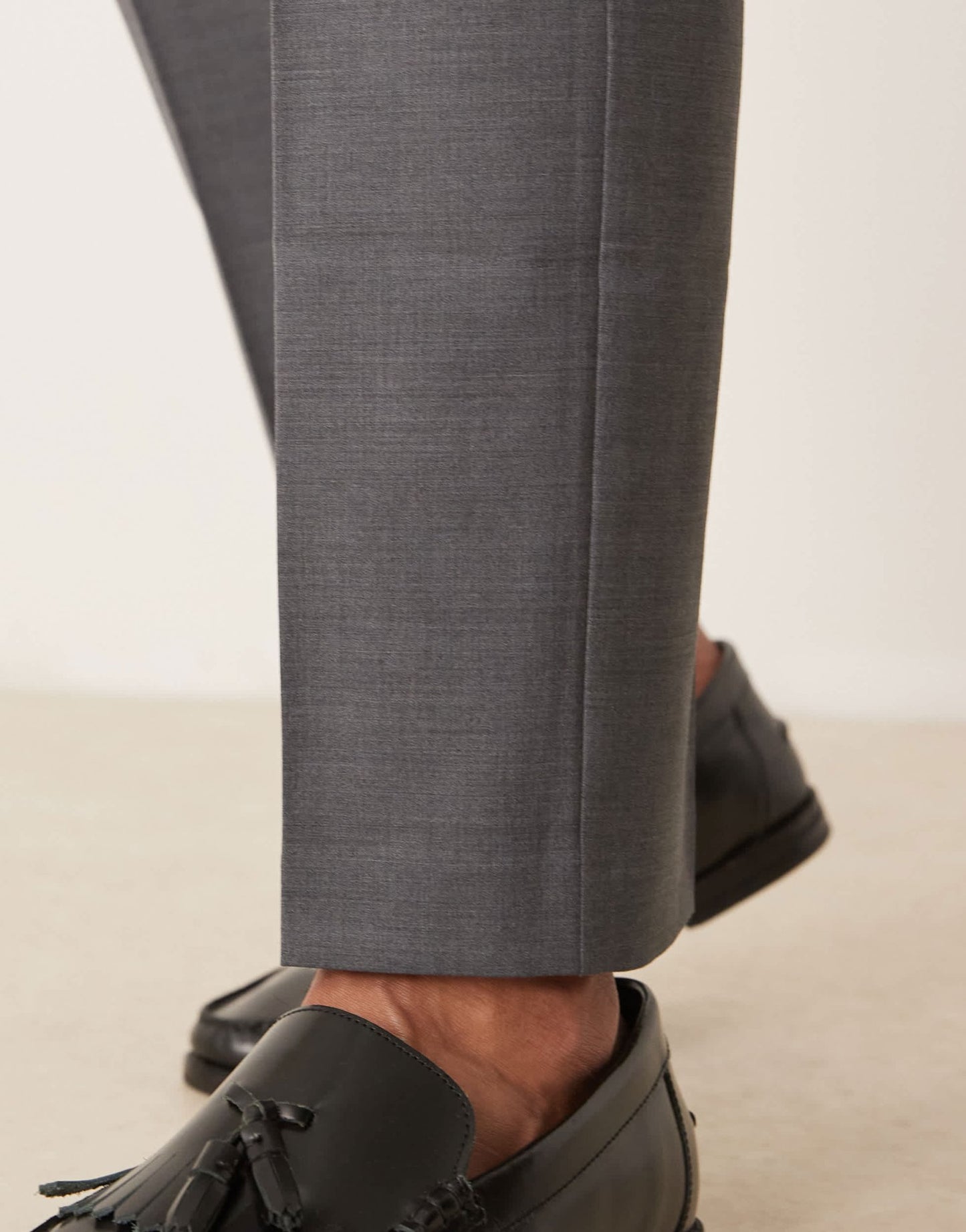 ASOS DESIGN washable slim suit trousers with lightweight worsted wool in charcoal - ASOS Sample Sale