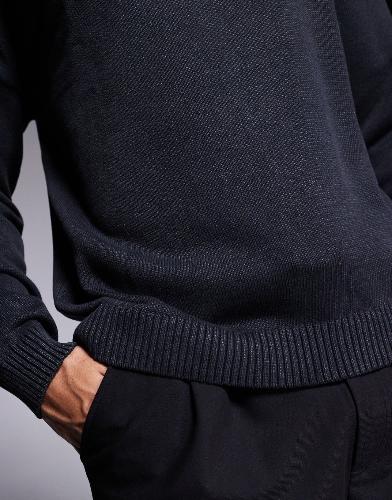 ASOS DESIGN washed relaxed knitted crew neck jumper in black - ASOS Sample Sale