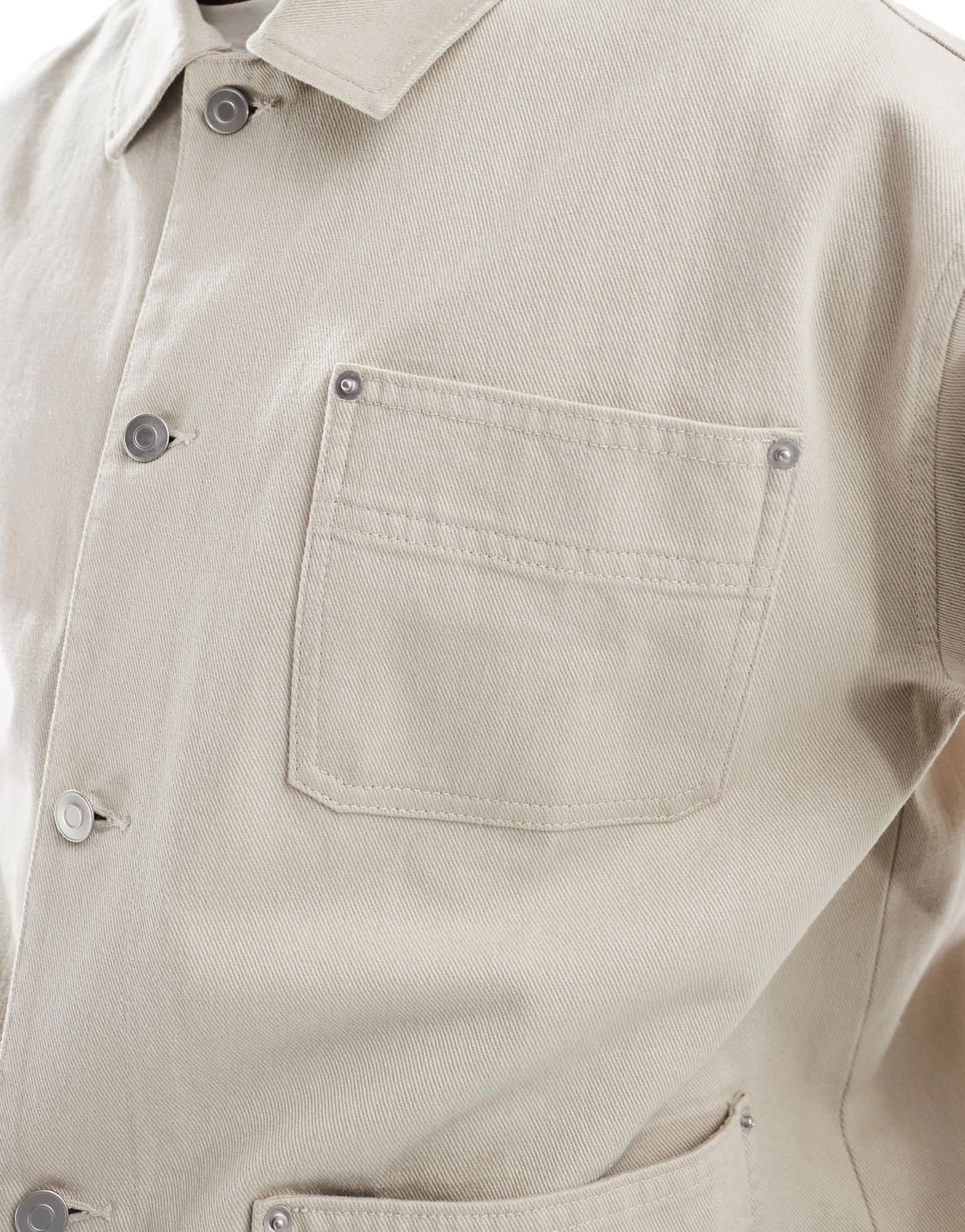 ASOS DESIGN washed twill worker jacket in stone - ASOS Sample Sale
