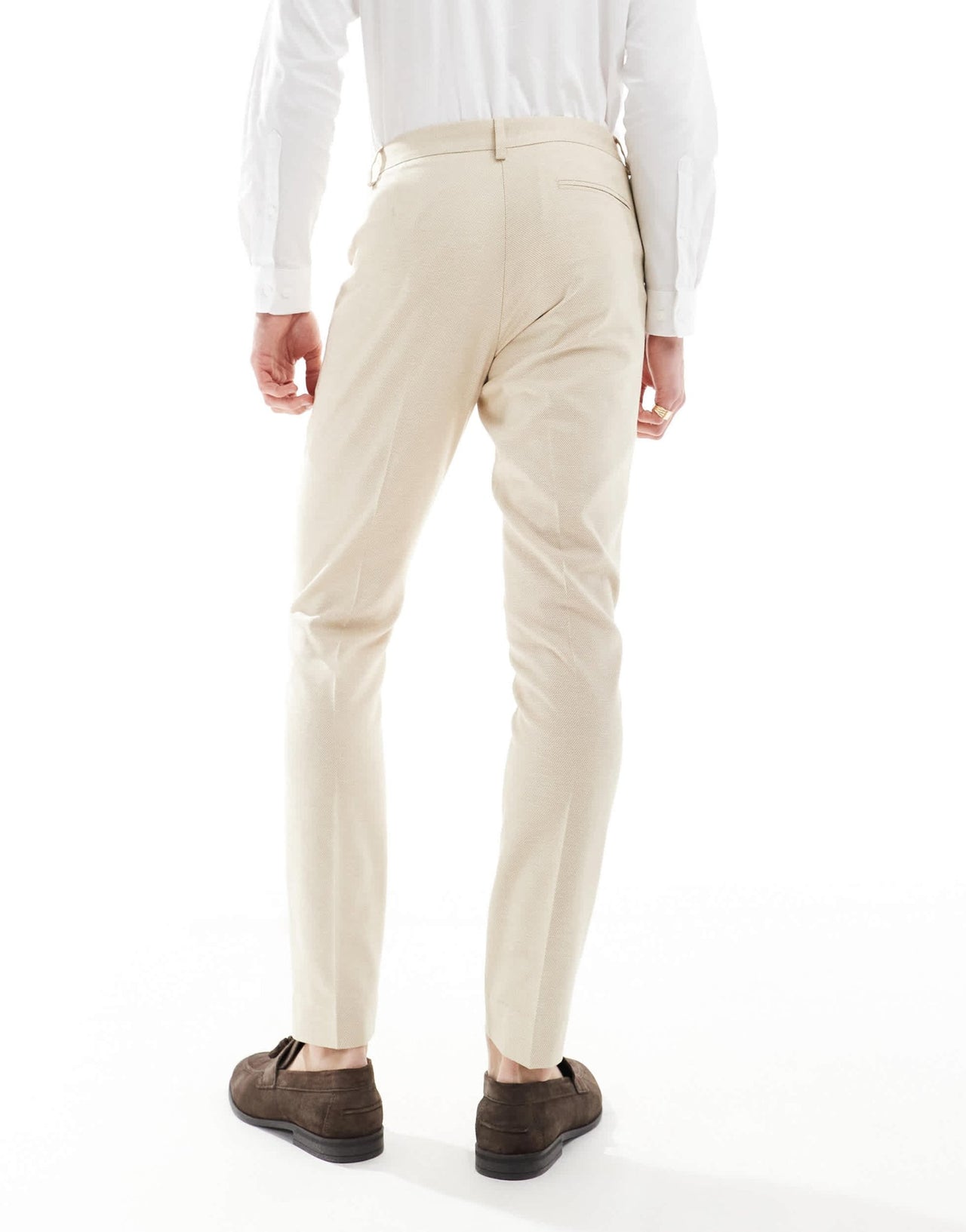 ASOS DESIGN wedding skinny suit trousers in stone - ASOS Sample Sale