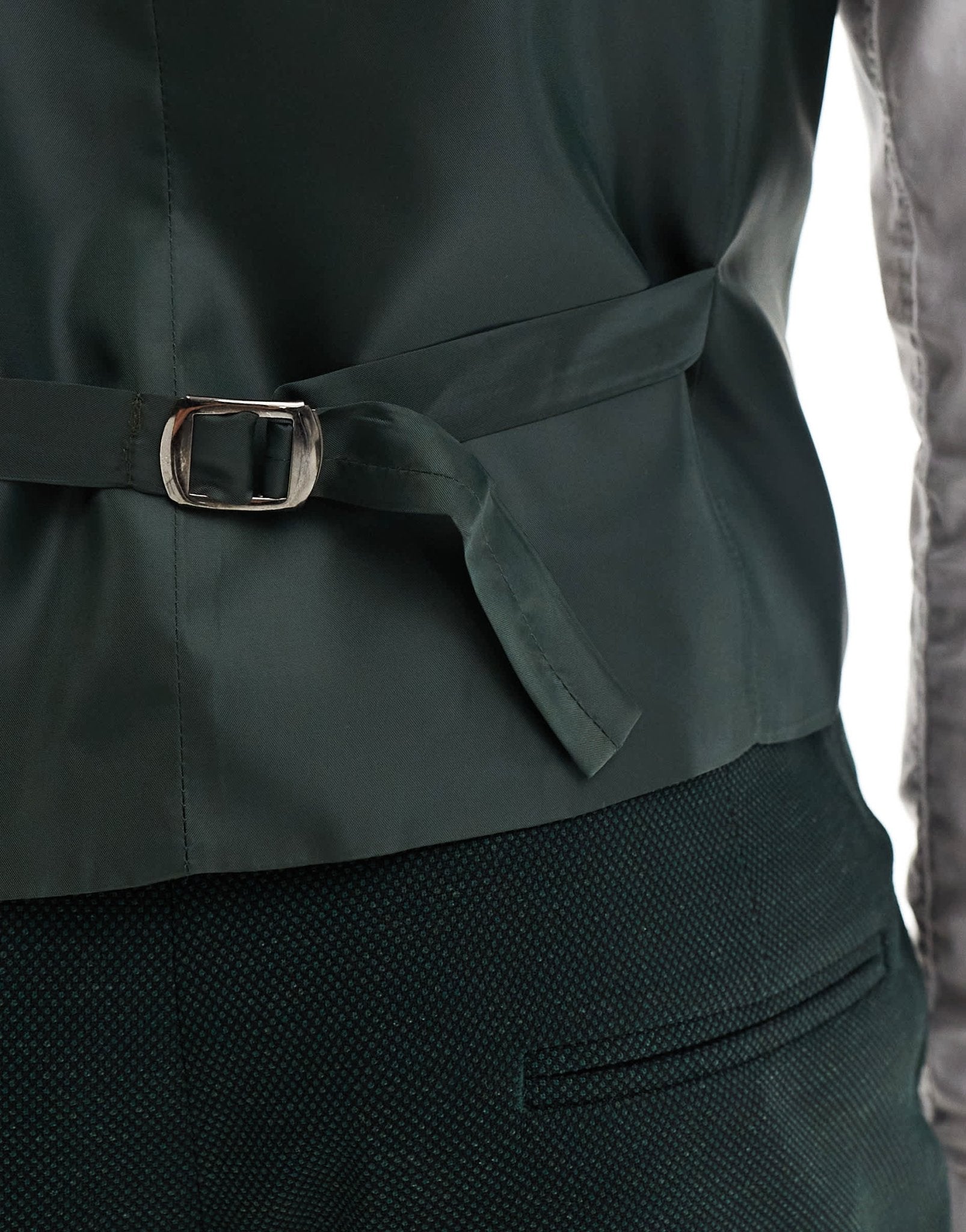 ASOS DESIGN wedding skinny suit waistcoat in green - ASOS Sample Sale