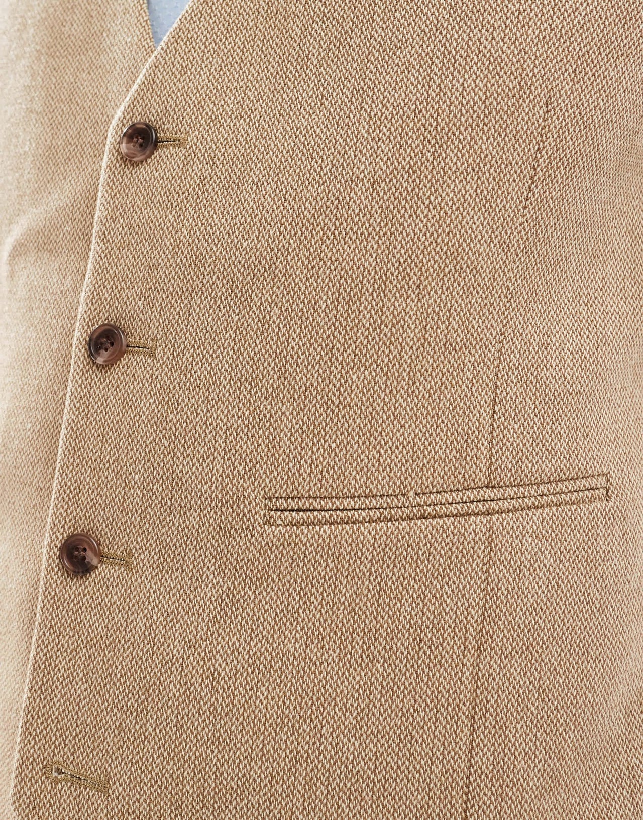 ASOS DESIGN wedding slim wool mix suit waistcoat in beige basketweave texture - ASOS Sample Sale