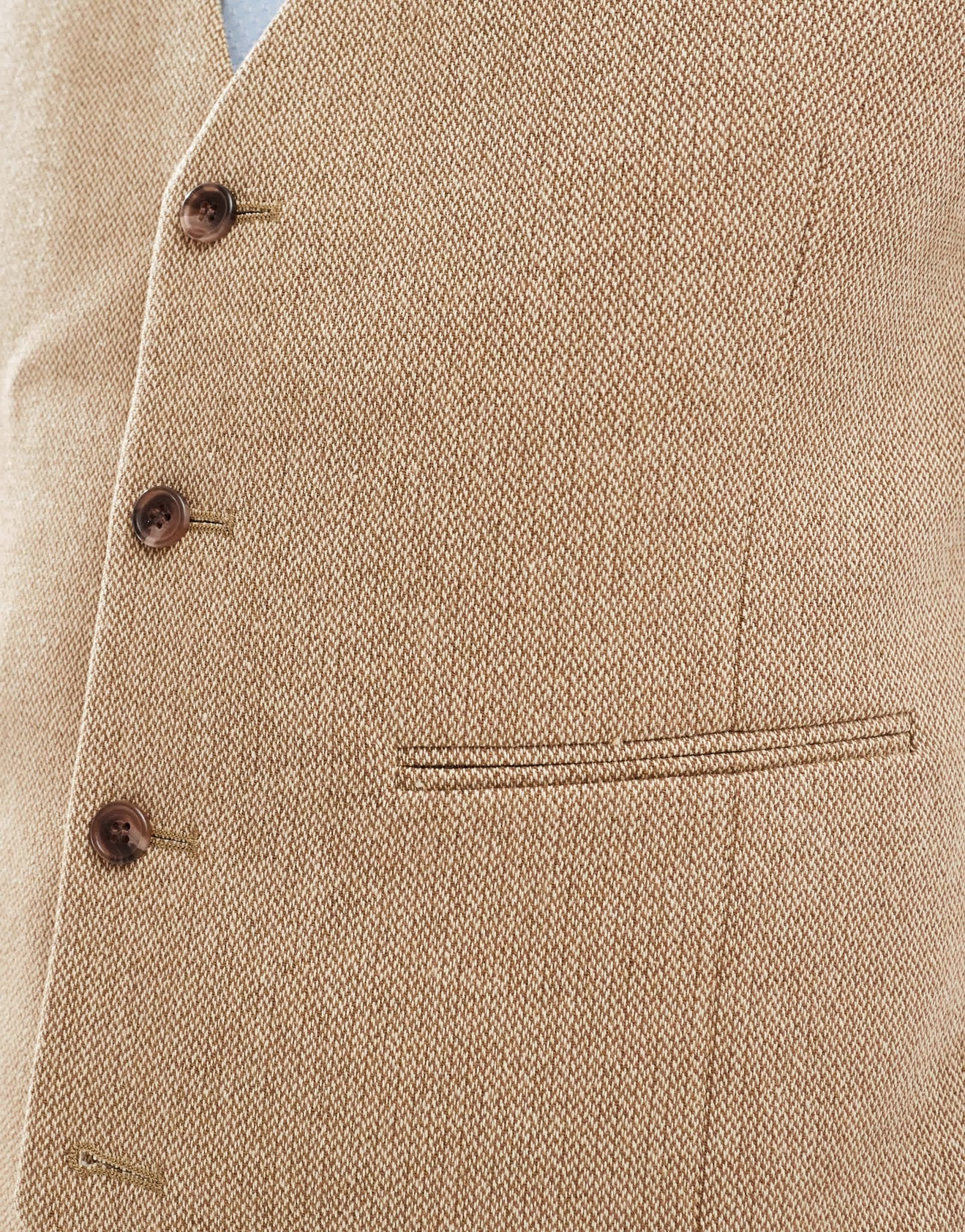 ASOS DESIGN wedding slim wool mix suit waistcoat in beige basketweave texture - ASOS Sample Sale