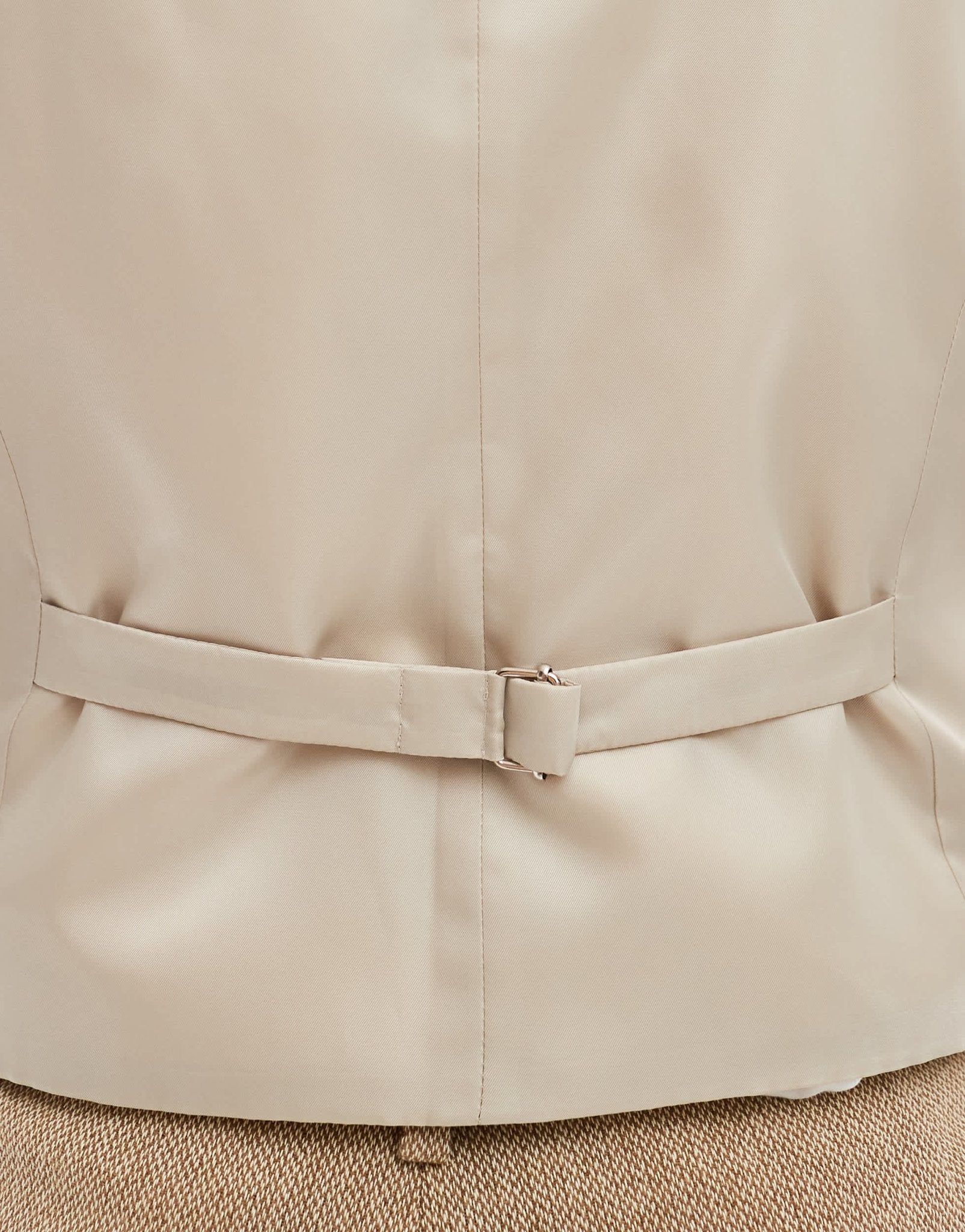 ASOS DESIGN wedding slim wool mix suit waistcoat in beige basketweave texture - ASOS Sample Sale