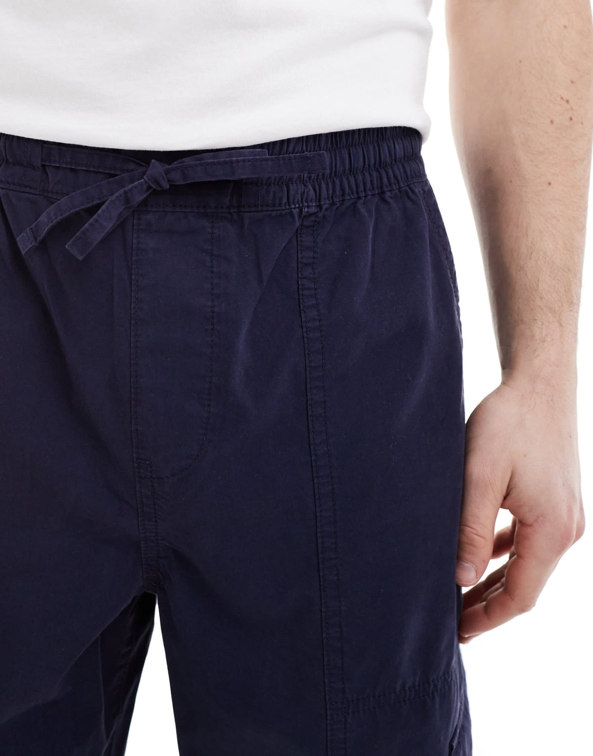 ASOS DESIGN wide leg cargo trouser in navy - ASOS Sample Sale