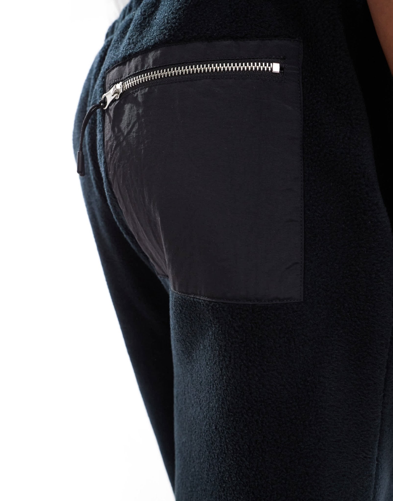 ASOS DESIGN wide leg fleece joggers in black - ASOS Sample Sale