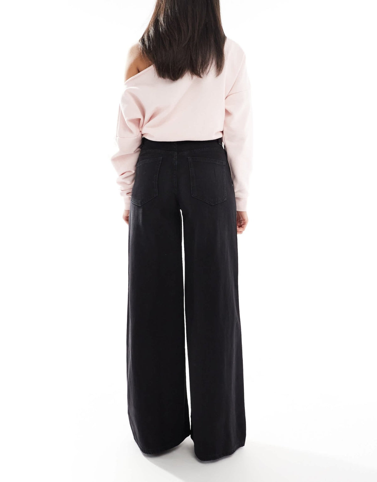 ASOS DESIGN wide leg jean in black - BLACK - ASOS Sample Sale