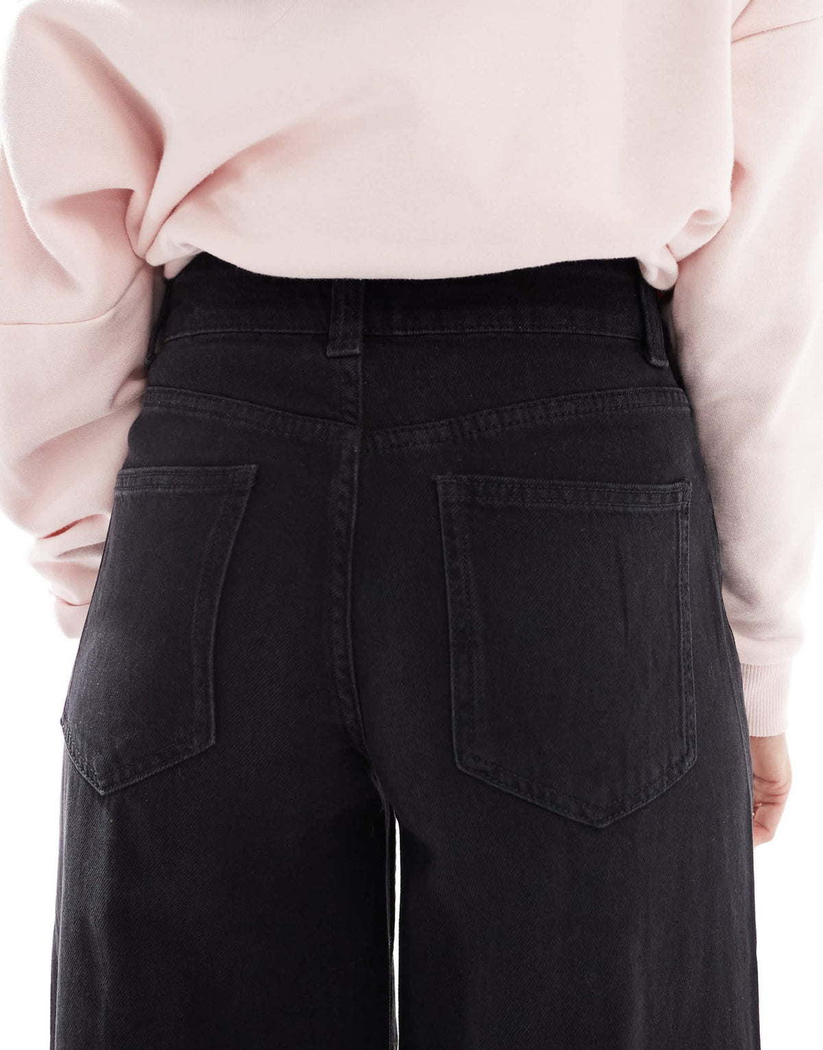 ASOS DESIGN wide leg jean in black - BLACK - ASOS Sample Sale