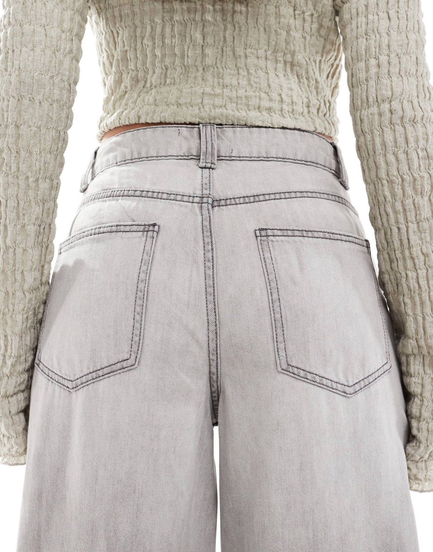 ASOS DESIGN wide leg jean in grey - GREY - ASOS Sample Sale